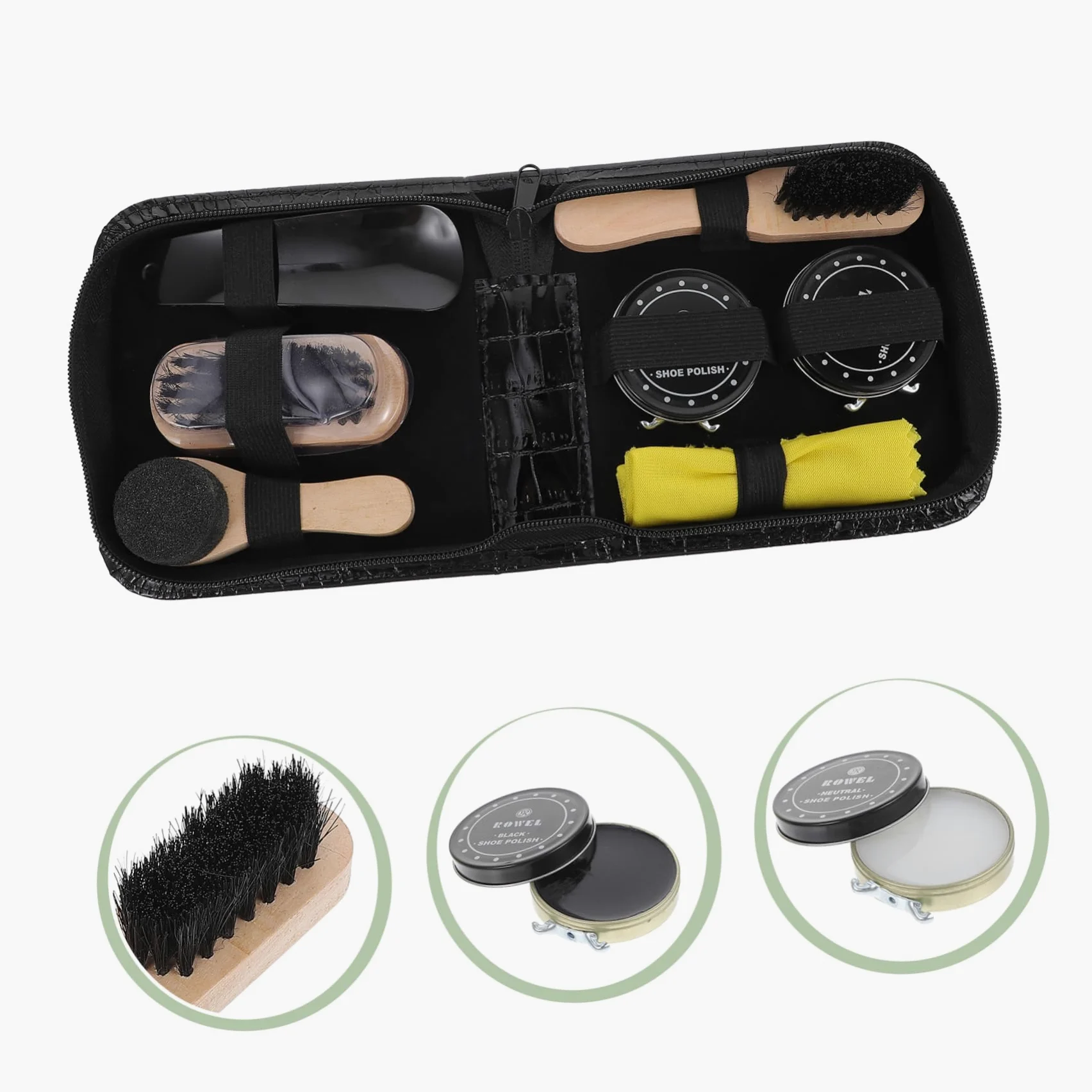 SHERCHPRY 3 Juegos Herramienta Para Pulir Zapatos Cepillo De Limpieza De Zapatos Cepillo Para Pulir Brown