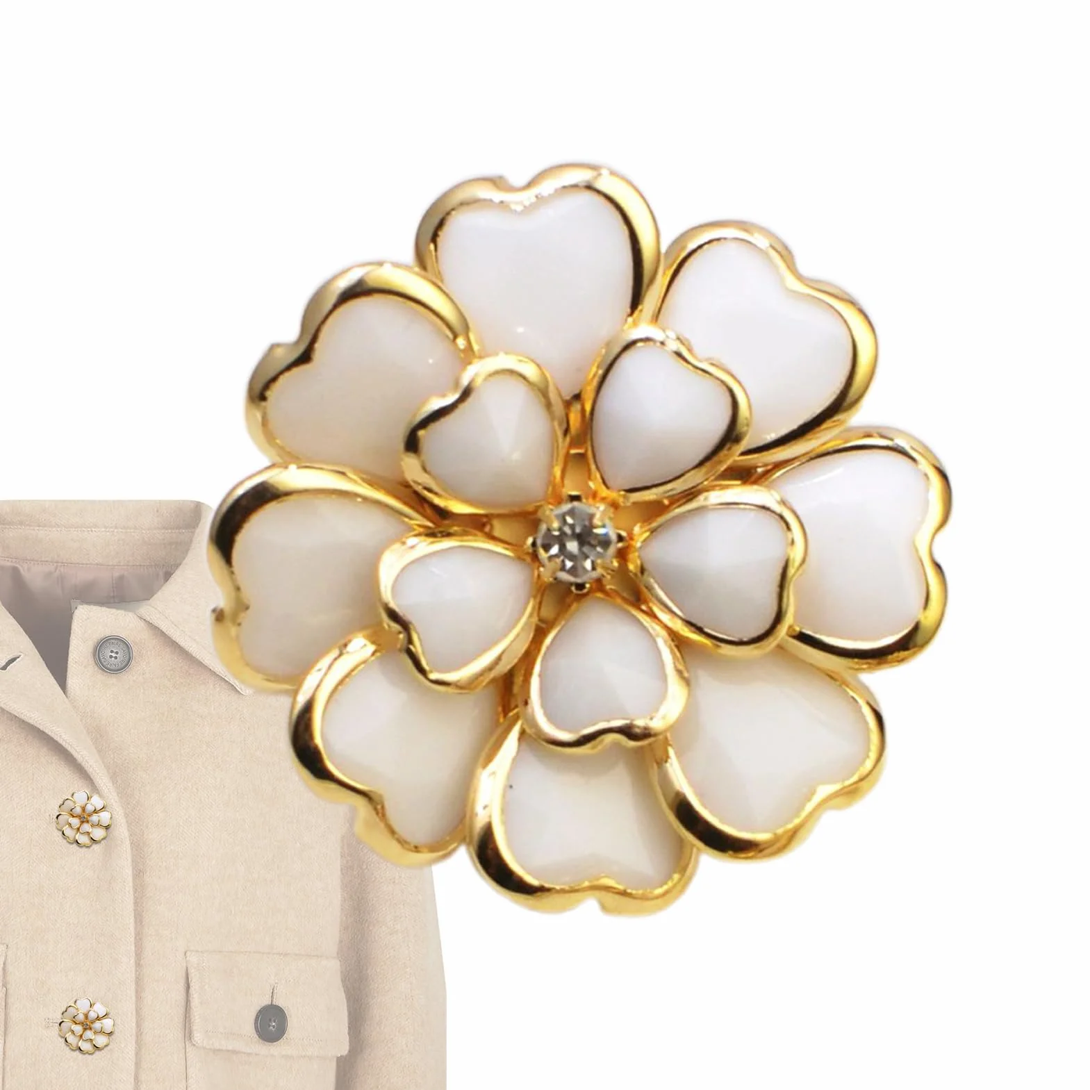 Cubiertas de botones para mujer, vintage, DIY, metal, botón de camisa con diamantes de imitación en bronce antiguo, tapa de botón para mujeres, abuela, mamá, hija, novia