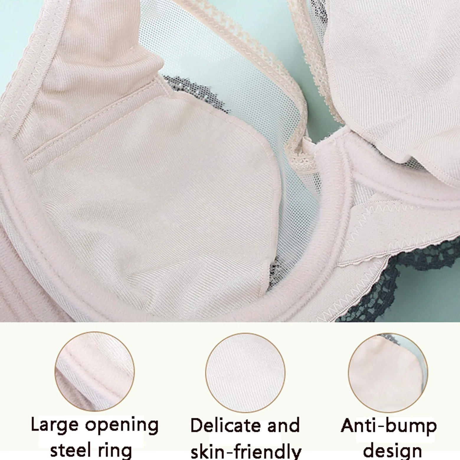 Sujetador de encaje para mujer, tamaño grande, minimiza los sujetadores sexys de cobertura completa, bralette sin acolchado