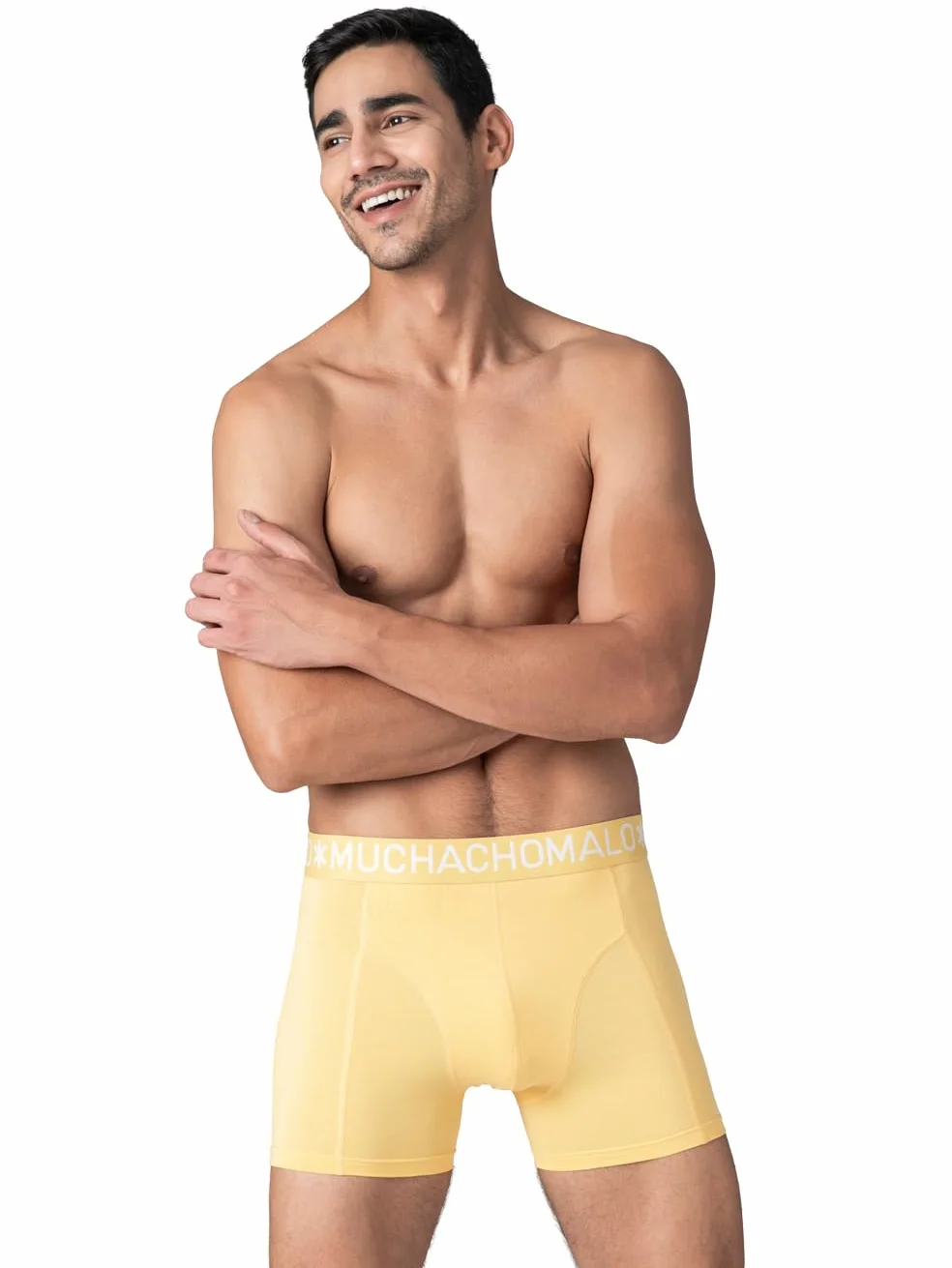 Muchachomalo Calzoncillos para Hombre, Ropa Interior Lisa de Algodón para Hombre, Pack de 7 Unidades, Bóxers Lisos de Corte Clásico con Cintura Elástica