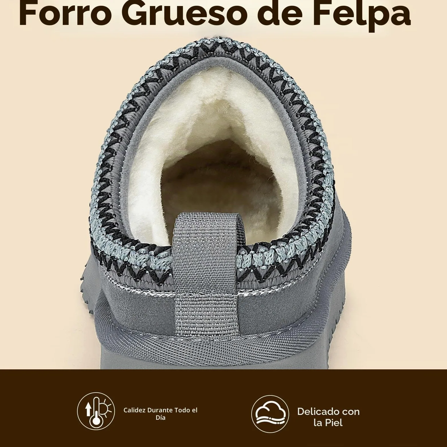 Mishansha Zapatillas Casa Mujer Invierno | Pantuflas de Peluche, Cálido, Antideslizantes