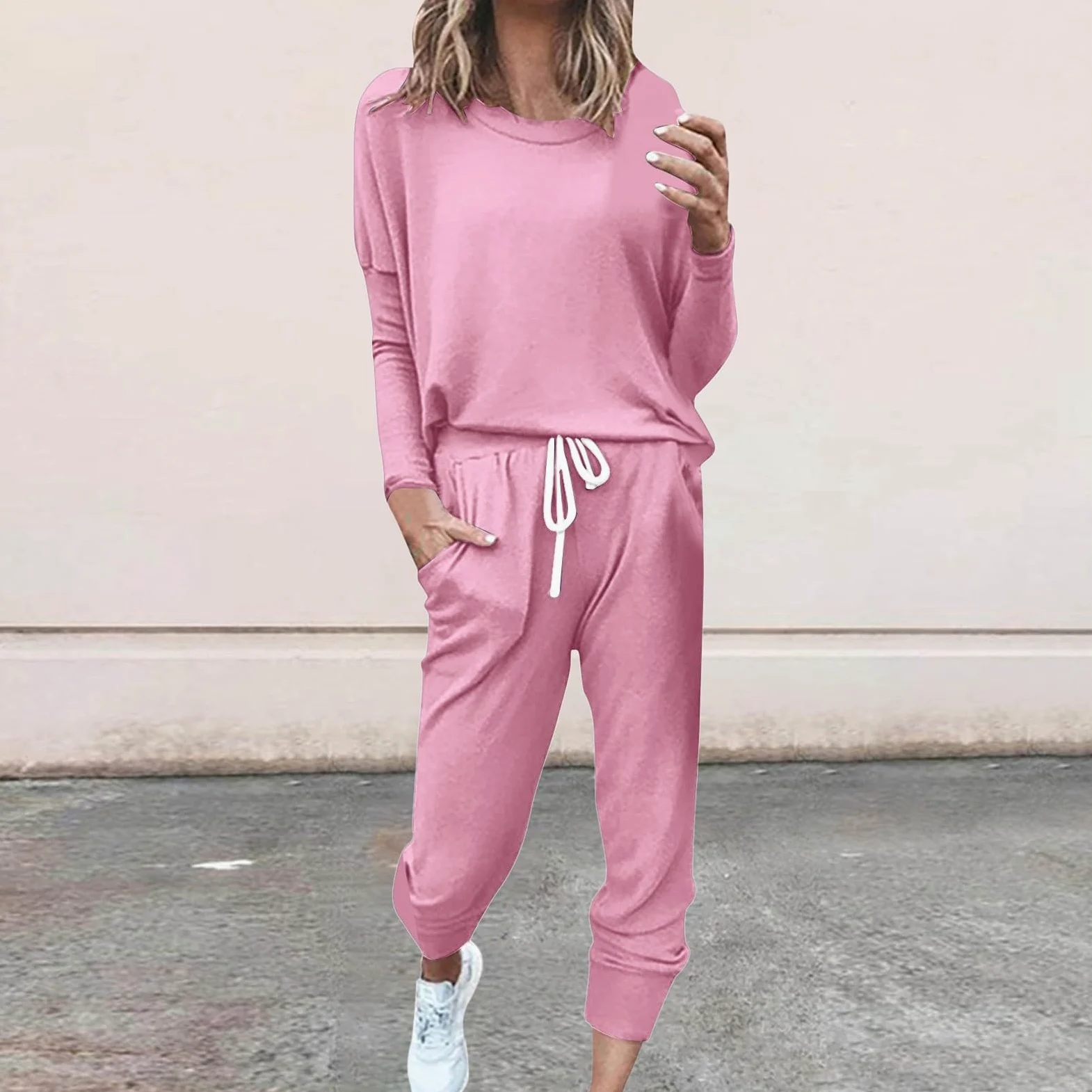 Generisch Conjunto deportivo de dos piezas para mujer, sin costuras, cintura alta, gimnasio, leggings para control de abdomen, sujetador deportivo, yoga, fitness, ropa de entrenamiento, transpirable