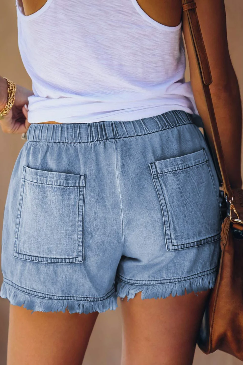 HVEPUO Mujer Pantalones Cortos Vaquero Algodon Shorts