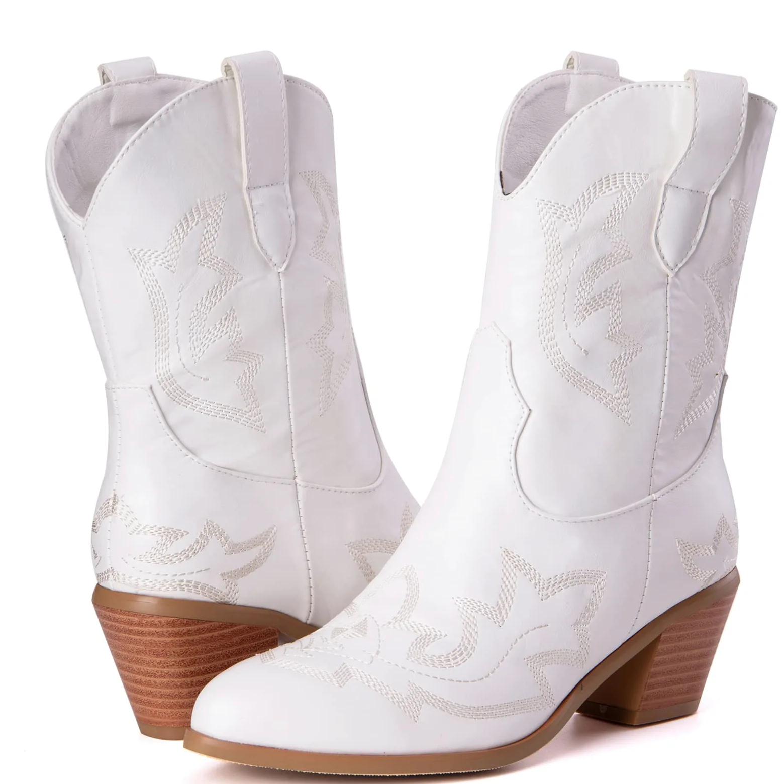 Onewus Botas cortas vaquero para mujer Botas occidentales - Botines de vaquera retro