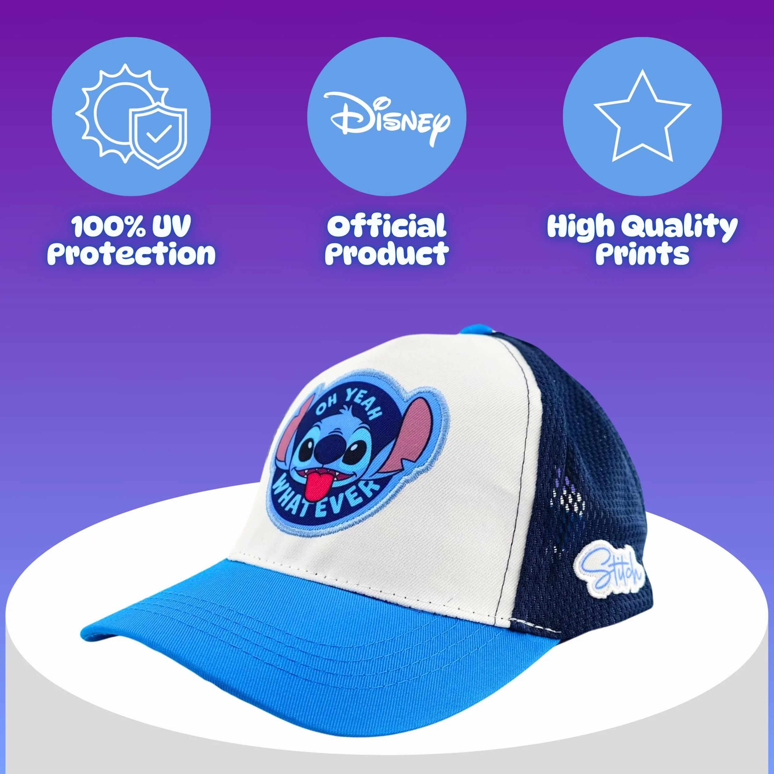 Disney Stitch Gorro para Niñas, Diseño Stitch y Angel Gorra de Beisbol Gorra de Verano Infantil, Regalo para Niñas y Adolescentes