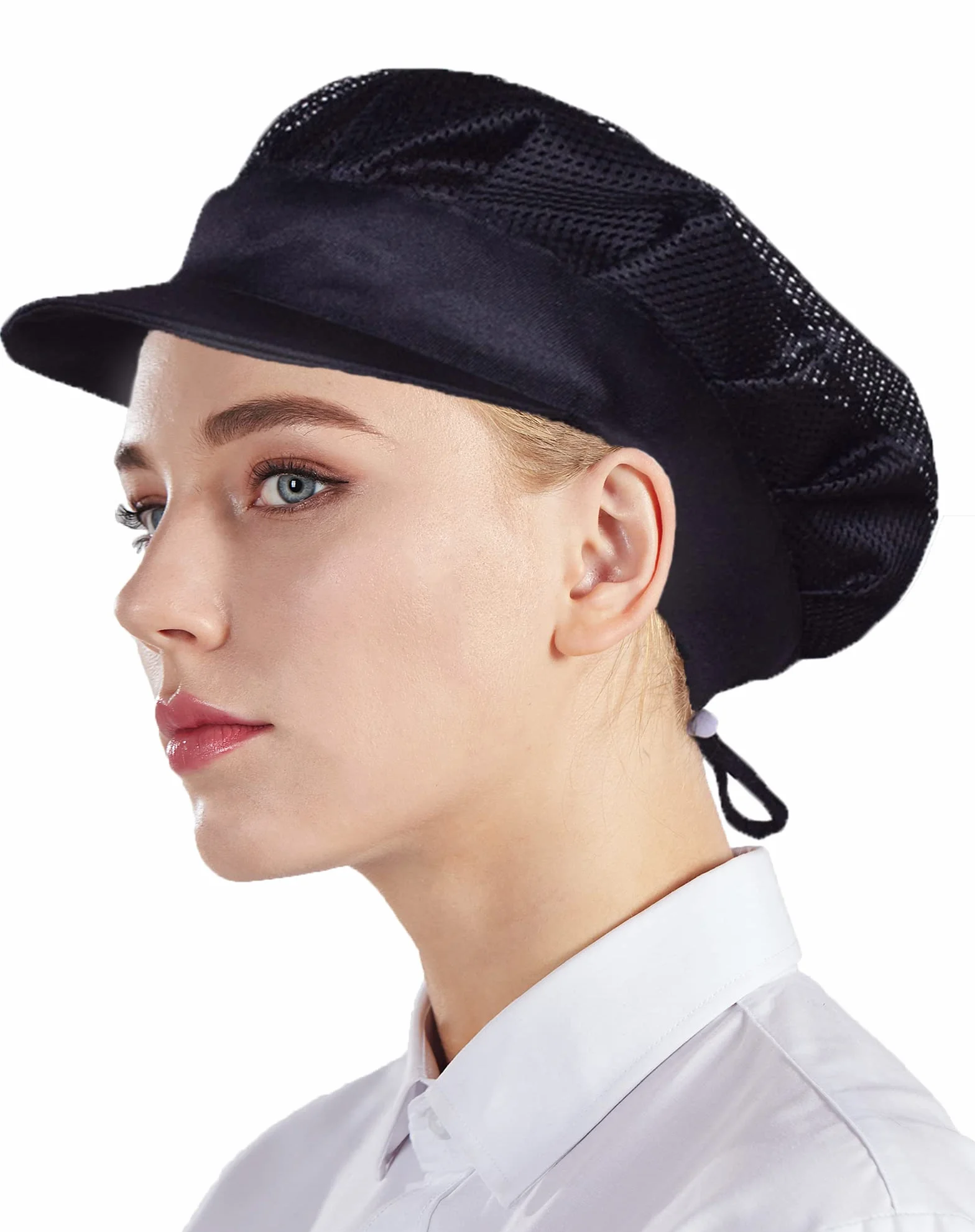 Nanxson 3 Uds Gorro de Chef Unisex Elástico para Cocinero de Cocina y Servicio de Alimentos - Red para el Cabello CF9061