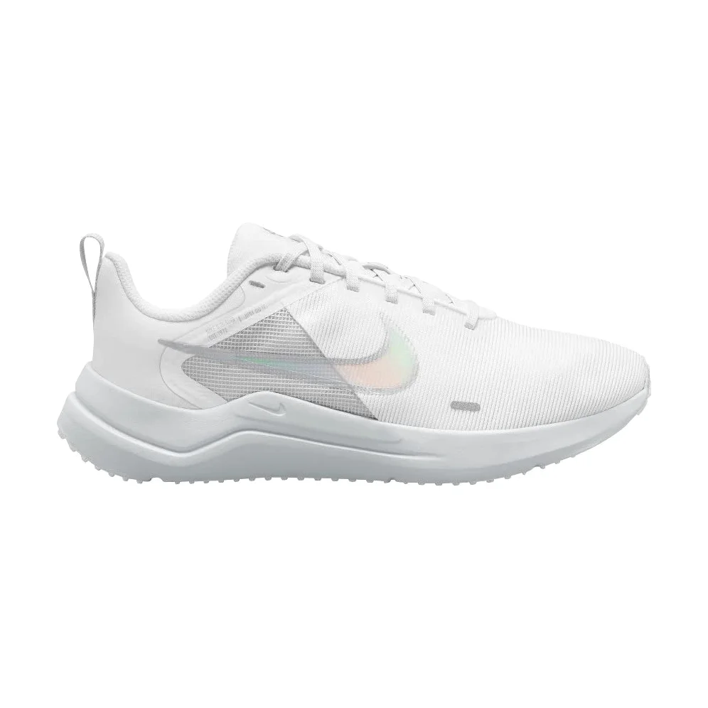 Nike Downshifter 12, Zapatillas Mujer, White Metallic Silver Pure Platinum, 38 EU