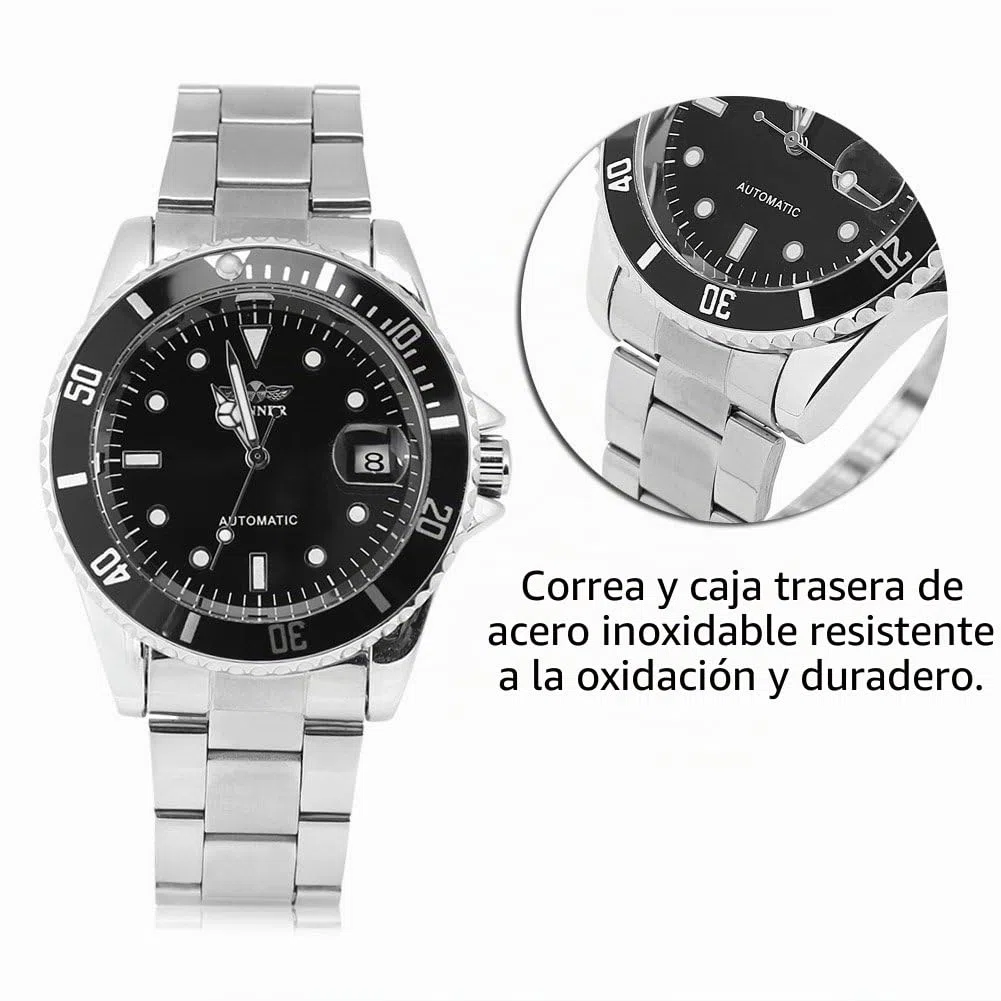 Reloj Mecánico Automático de 3 Colores, Sábana Ajustable, Pulsera de Acero Inoxidable para Mujeres y Hombres R