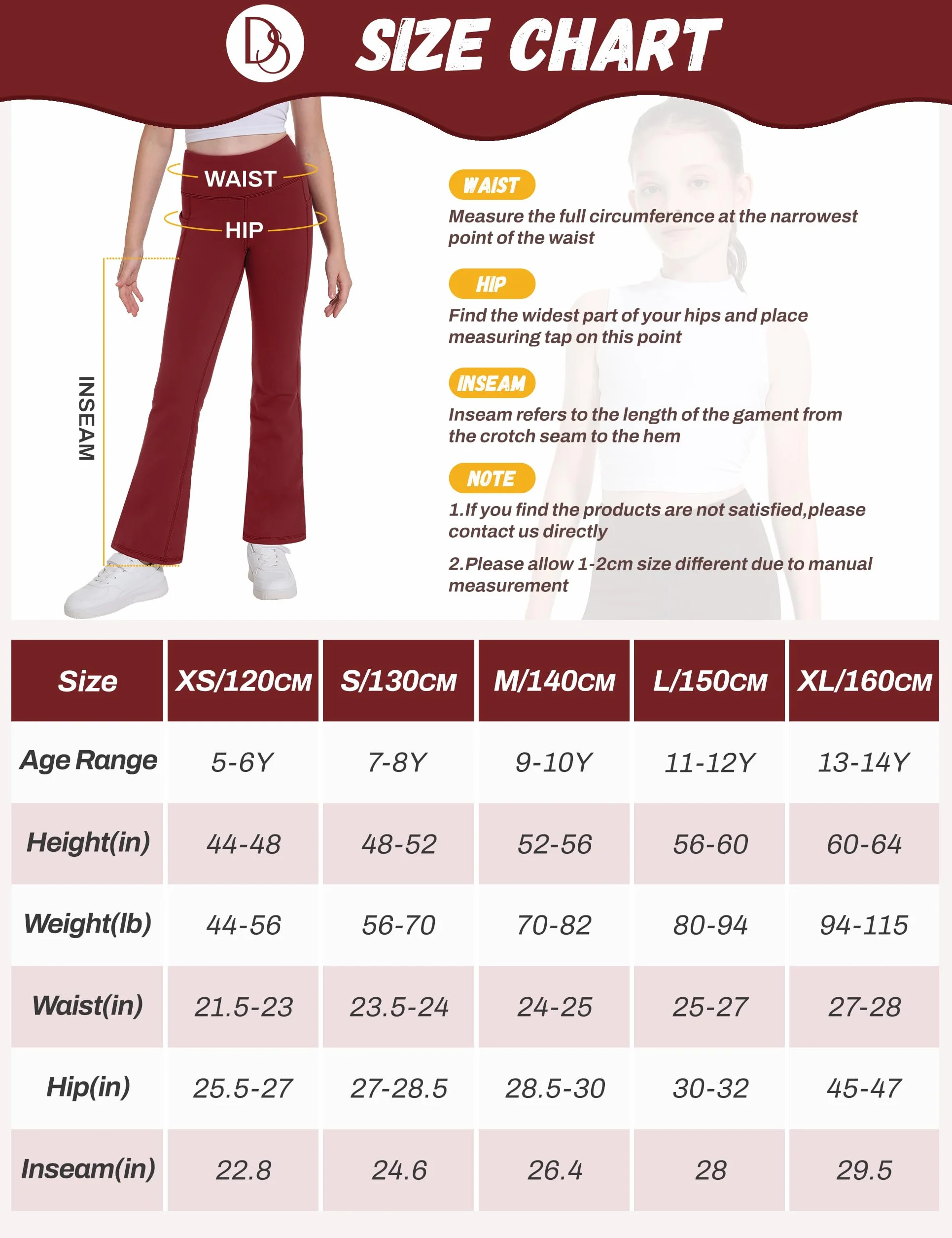 Desol Leggings térmicos con forro polar para niña, cintura alta, acampanados, pantalones de yoga cálidos con bolsillos, ropa preparada