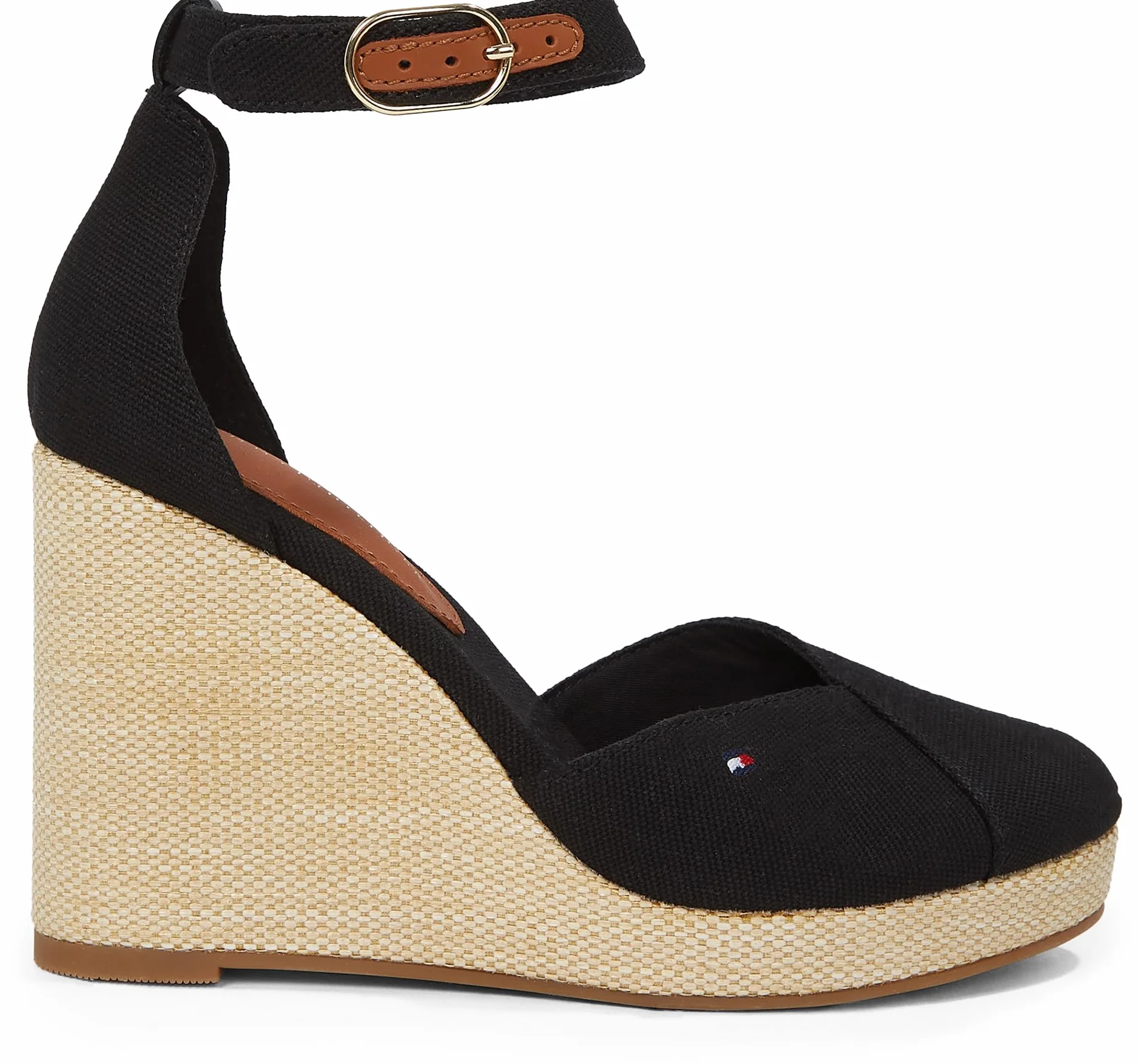 Tommy Hilfiger Alpargatas de cuña Mujer Flag Closed Toe con correa de tobillo