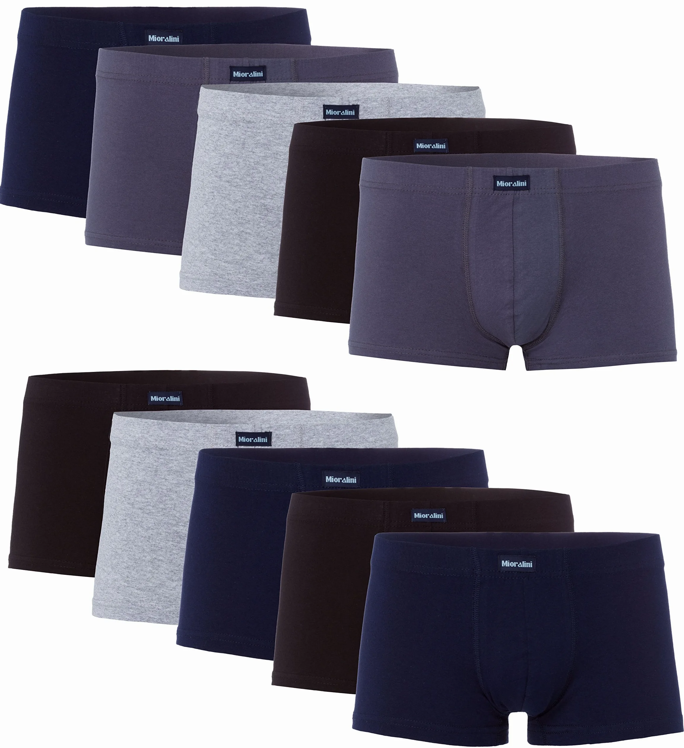 MioRalini 10 o 5 Boxeadores de Elastano de algodón para Hombres en Muchos Colores, Talla S - 7XL