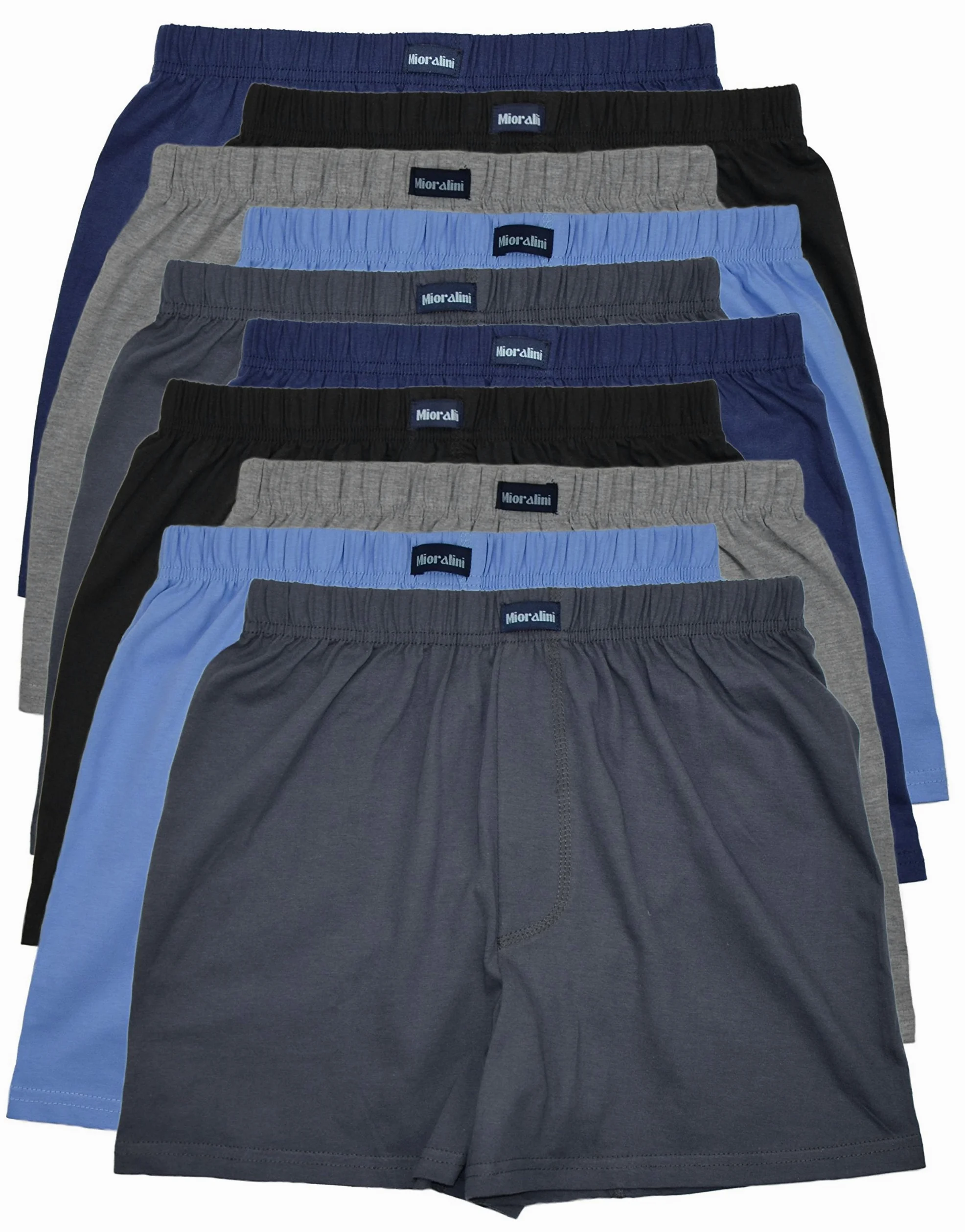 MioRalini 10 Calzoncillos con y sin intervención y botón, 100% algodón Suave Talla 4-10