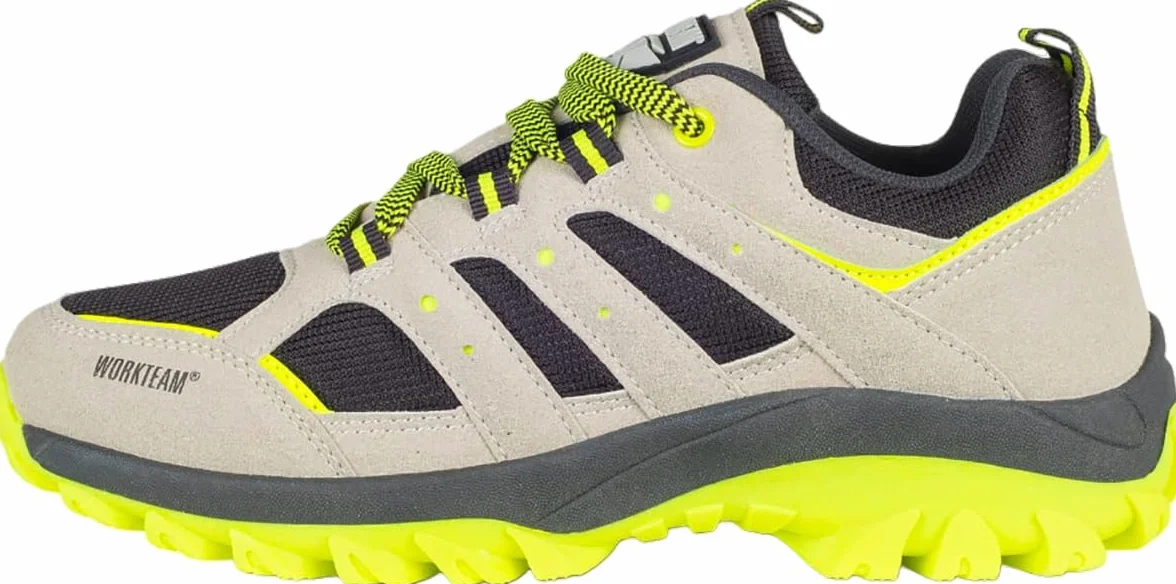 WORKTEAM Zapatilla Trekking Unisex con Cordones, Suela TPR Antideslizante, Plantilla con Amortiguación Extraíble Ligera, Ideal para Uso en Exteriores