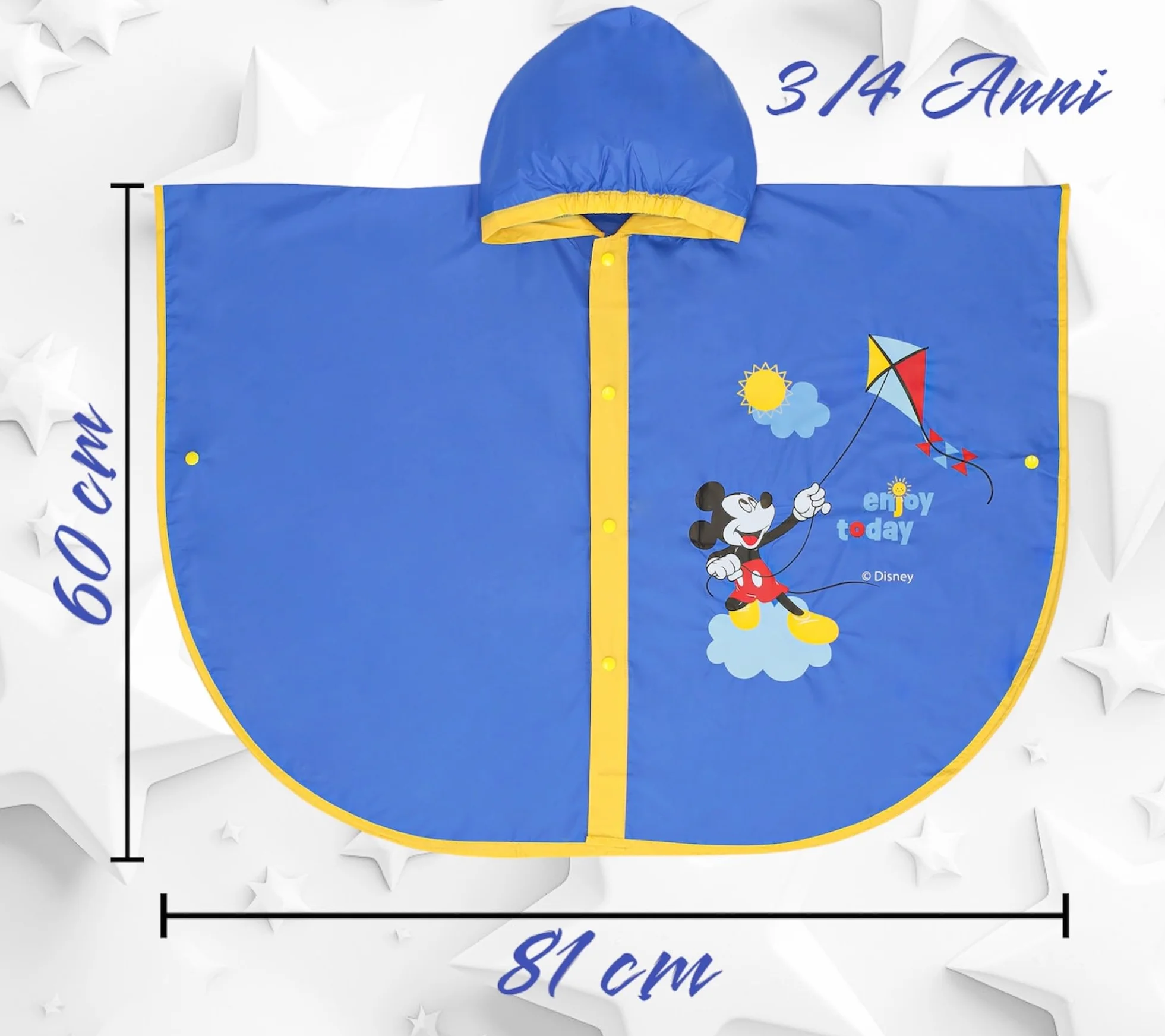 Capa de lluvia Minnie Mickey Mouse Niña Impermeable Años Poncho Antilluvia Capa Niña Niños Chaqueta Niño Kway Regalo Cumpleaños Ropa