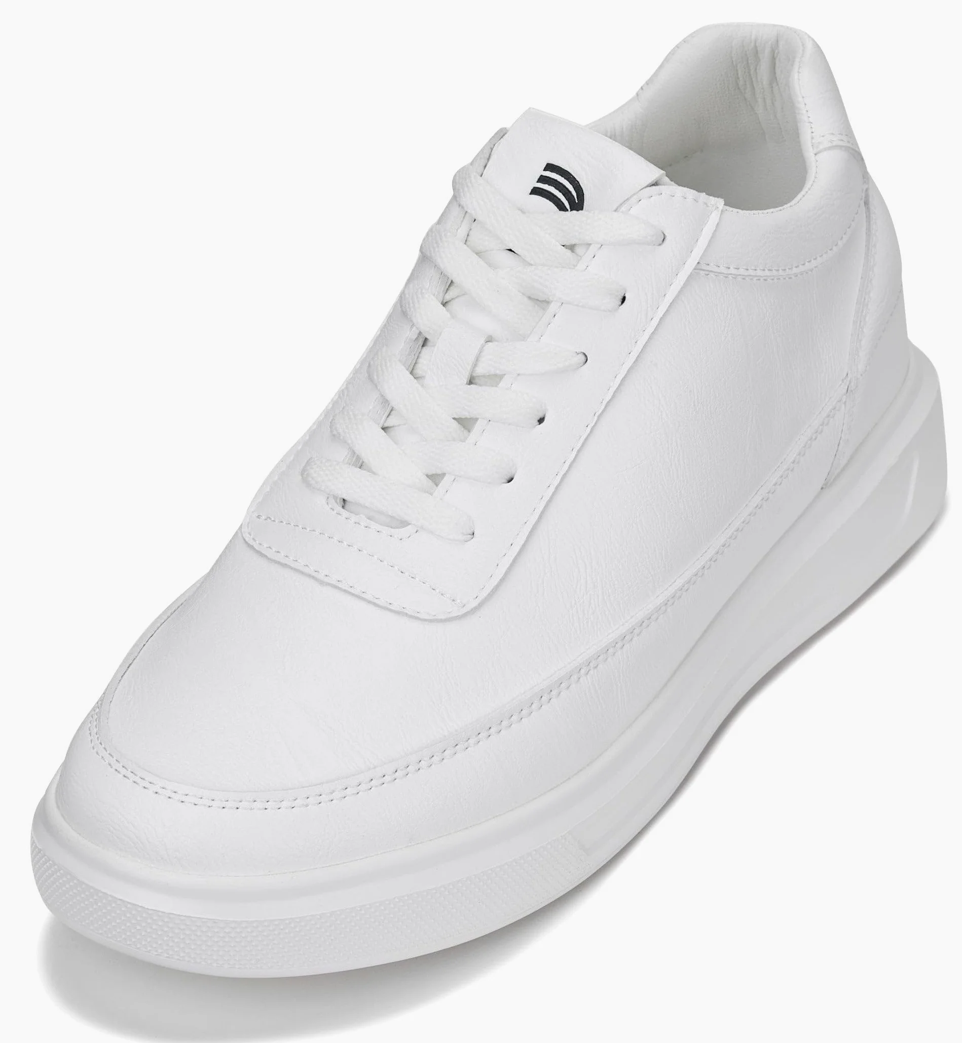 CALTO Zapatos de elevación invisibles para hombre con aumento de altura, ultraligeros, con cordones, de punto, deportivos, 7,1 cm más altos