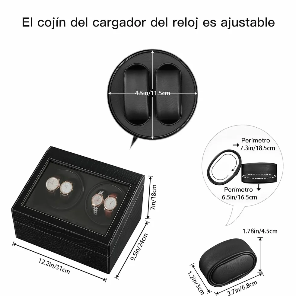 Caja Giratoria para Relojes Automáticos y Mecánicos - Watch Winder