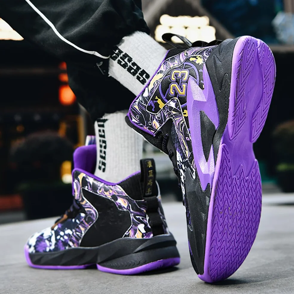 Zapatillas de Baloncesto Hombre Antideslizantes Ligeras Transpirables Aire Libre Deportivas