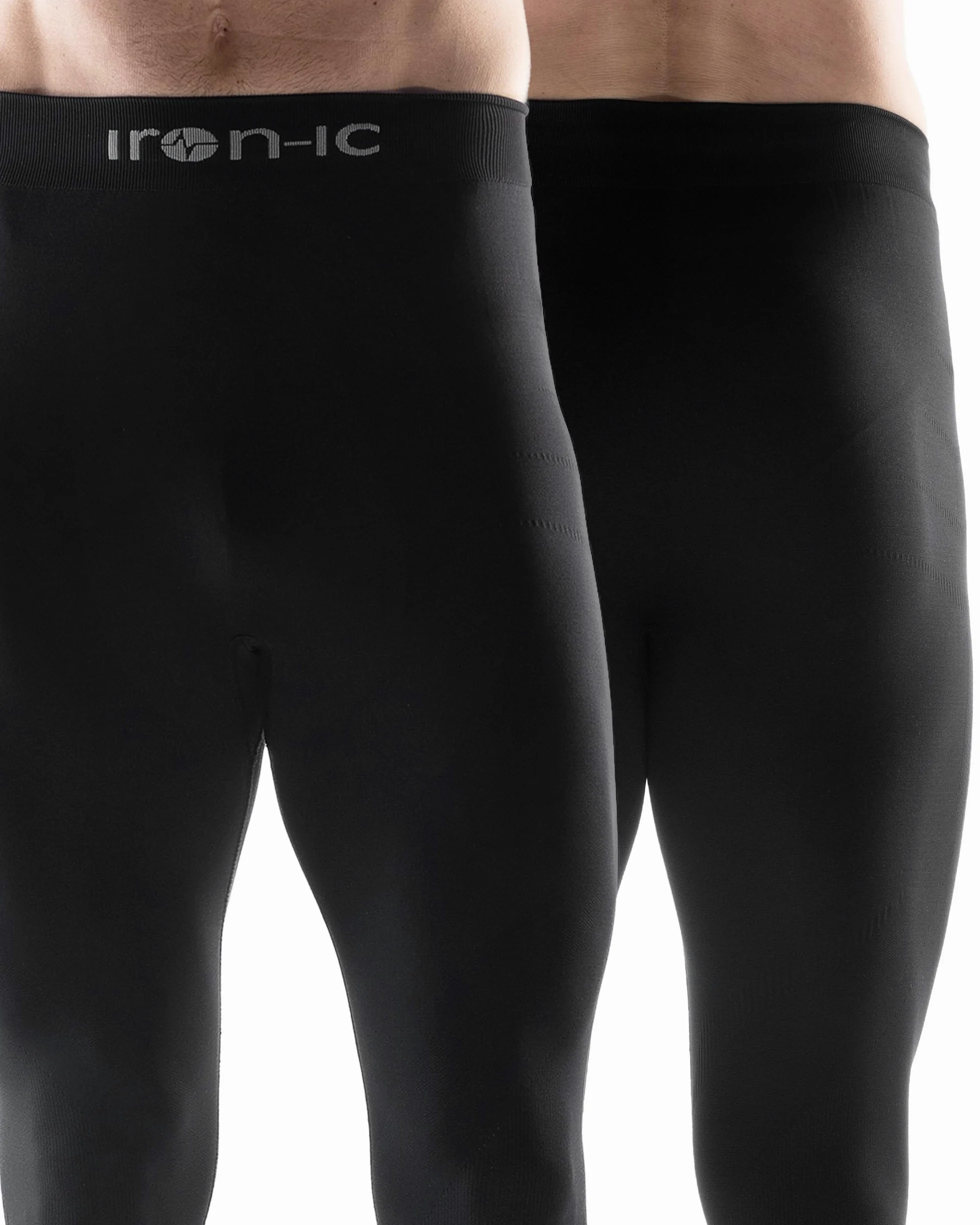 Iron-Ic - Kit térmico para hombre con camiseta de cuello alto y mallas 3/4 transpirables para actividades al aire libre - Art. 900482