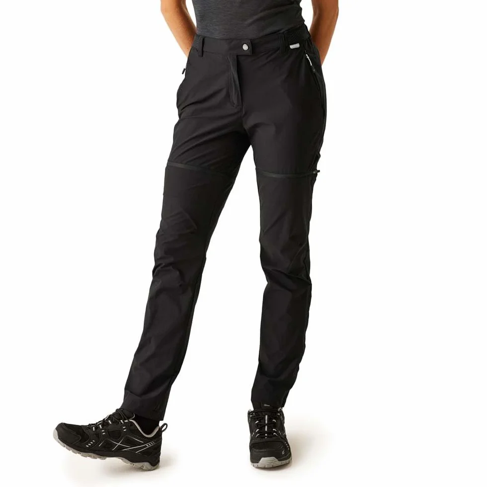 Pantalones desmontables de montaña Regatta para mujer, impermeables, convertibles, pantalones de senderismo 2 en 1