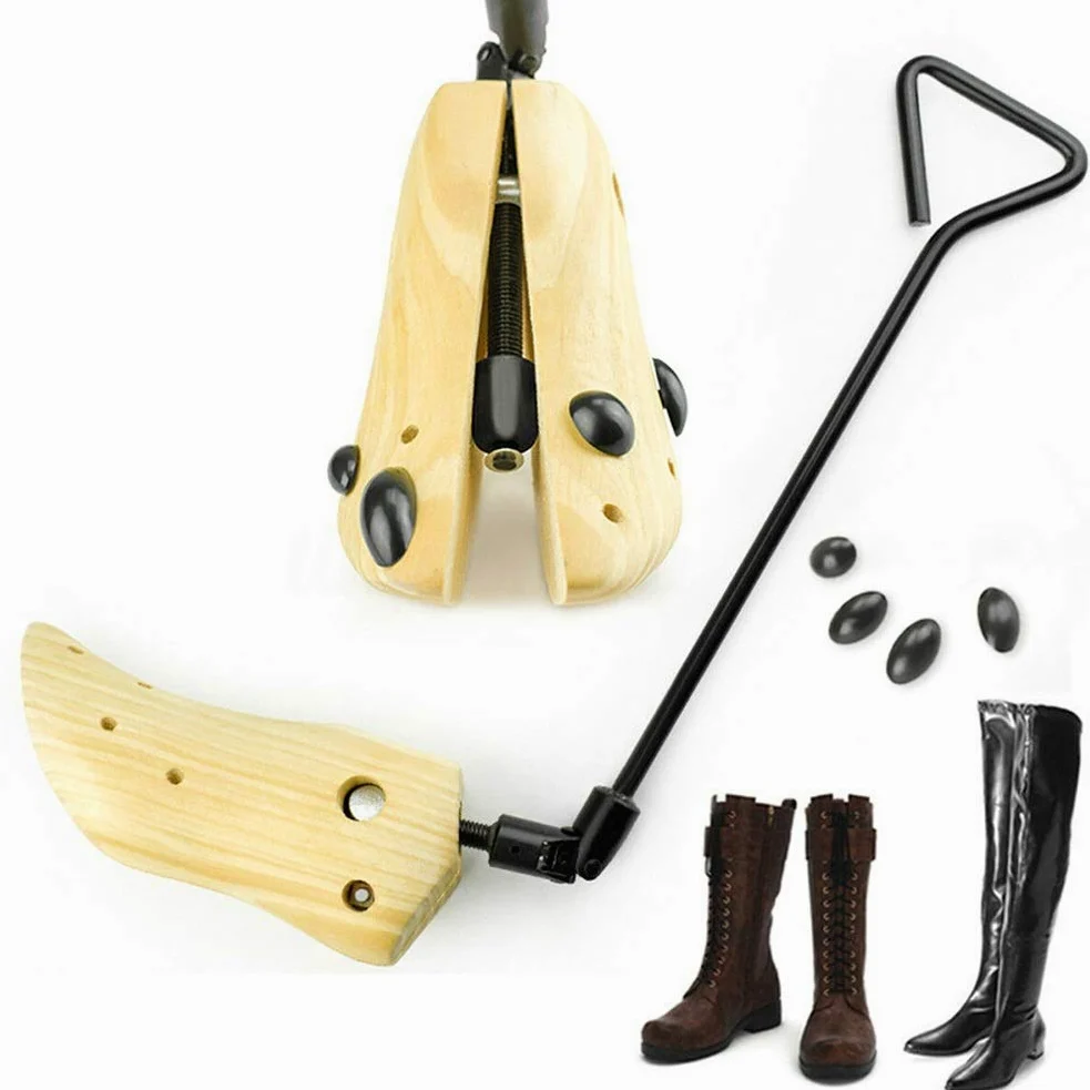 Horma para Ensanchar Zapatos Soporte Universal Tacones Altos Guardián Longitud Ajustable Botas Expander Doblado Croquete de Madera Soporte Profesional Soporte de Zapatos Hormas para Zapatos