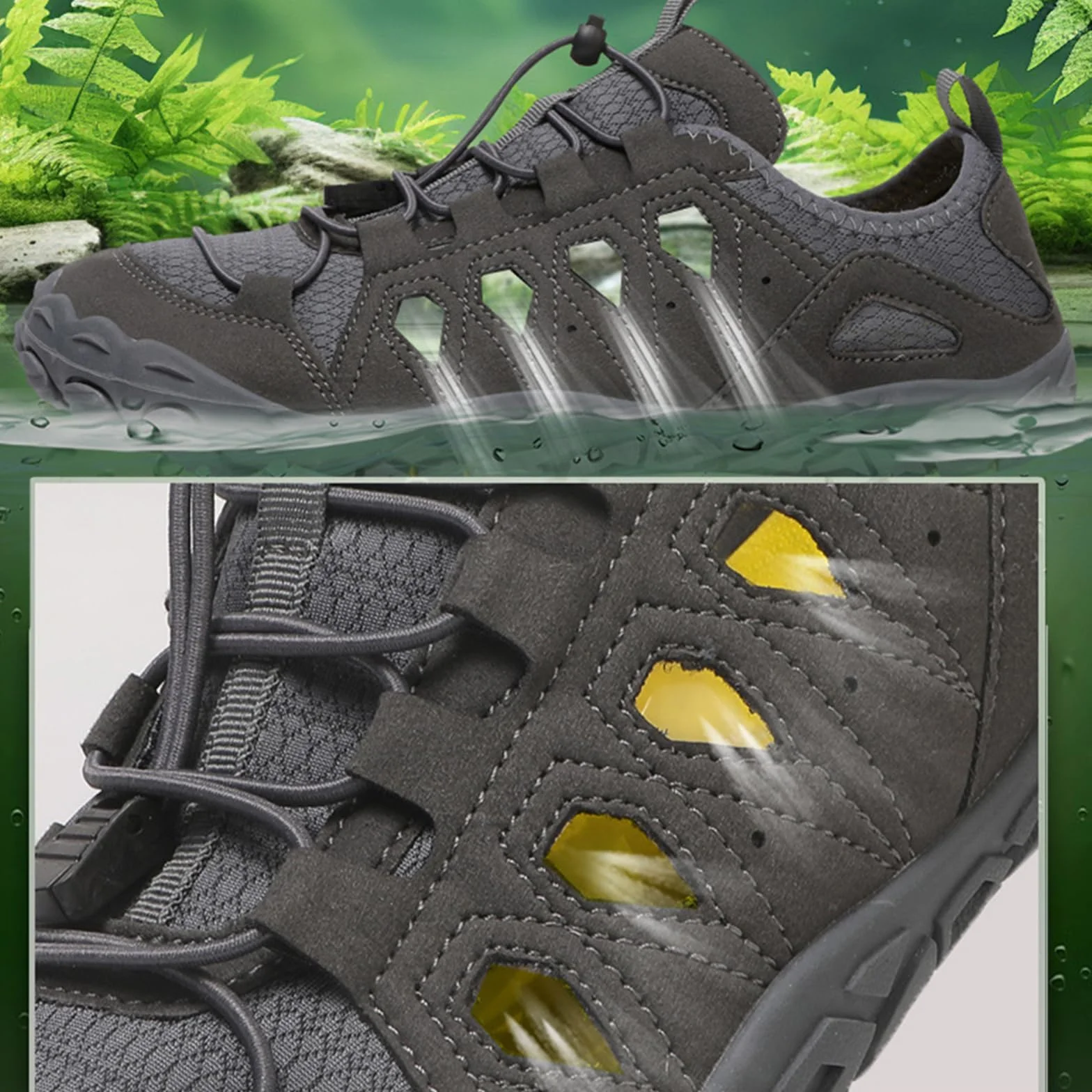 Fansu Zapatos de Agua Antideslizantes para Hombre Mujer Secado Rápido Transpirable Calzado Acuático