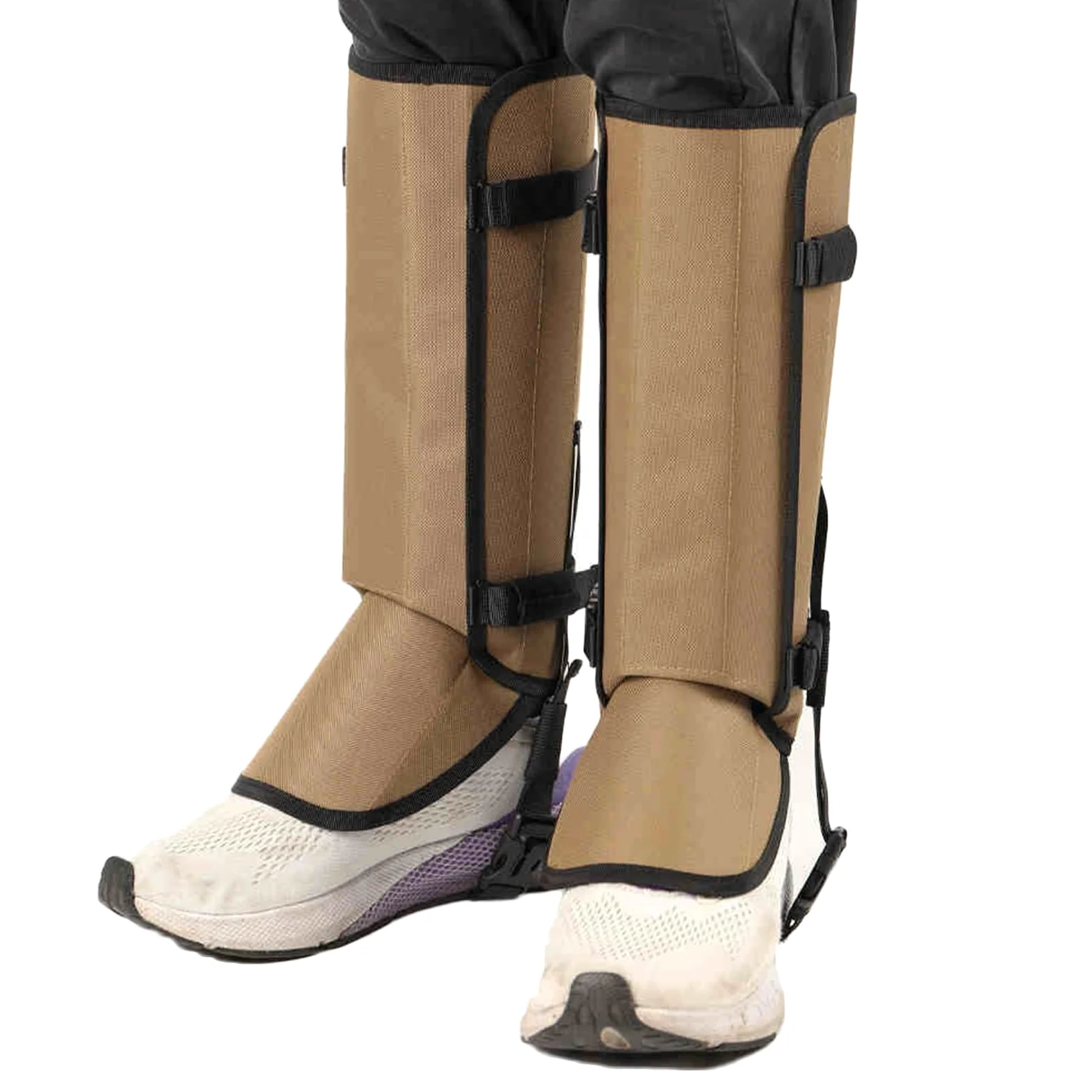 Polainas de Nieve, Cubierta Ajustable for piernas de Senderismo, for Senderismo en Barro,y Nieve, Caza, Escalada o Senderismo, Unisex(Brown)