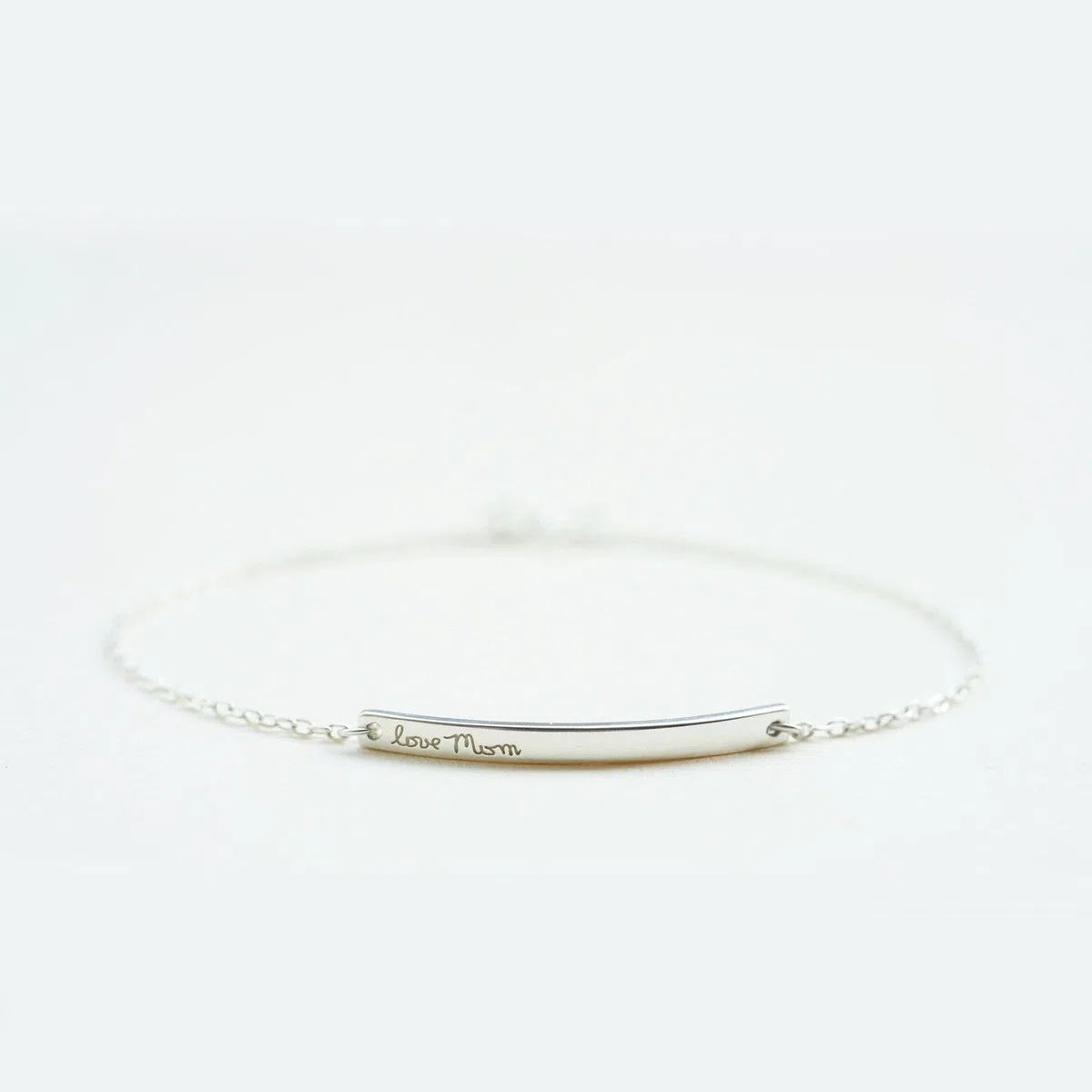 Pulsera de Coordinación personalizada 925 Pulsera de nombre personalizado en plata grabado novia del día de la madre hecha a mano