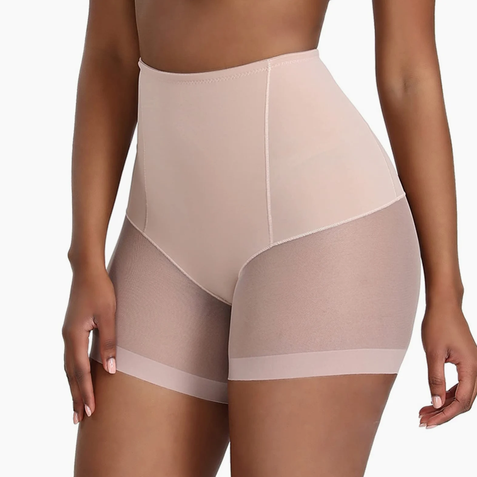 Entrenador de Cintura Alta para Mujer, Ropa Moldeadora Costura de Malla, Bragas con Control de Barriga, Moldeador de Cuerpo, Ropa Interior Adelgazante