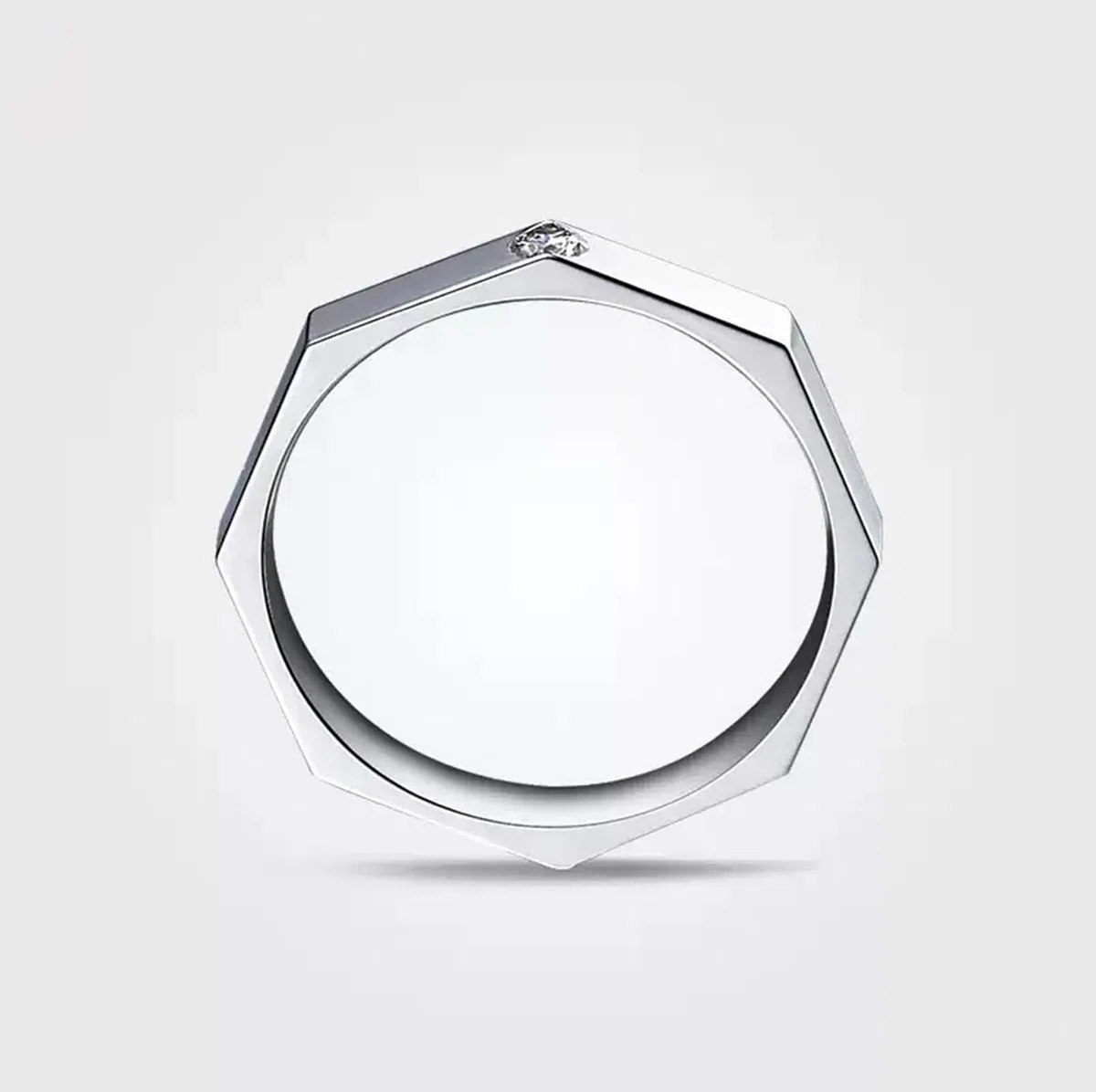 Anillo de compromiso para novio, anillo meñique para hombre, plata con diamante de 0,05 quilates Pt950 y oro blanco de 9 quilates, 14 quilates y 18 quilates