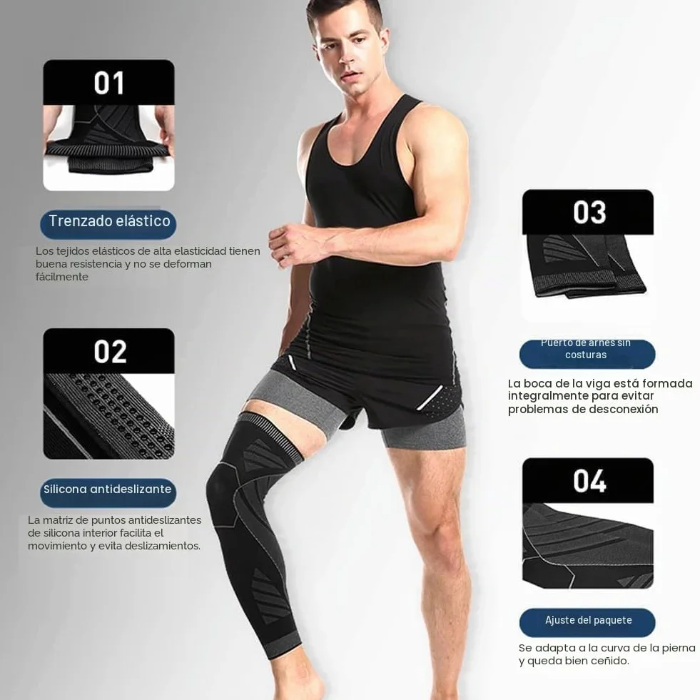 Flytex Mangas de compresión para pierna completa, mangas de compresión para rodilla y pierna, mangas de rodilla para alivio del dolor, mangas de compresión para rodilla y pierna deportivas