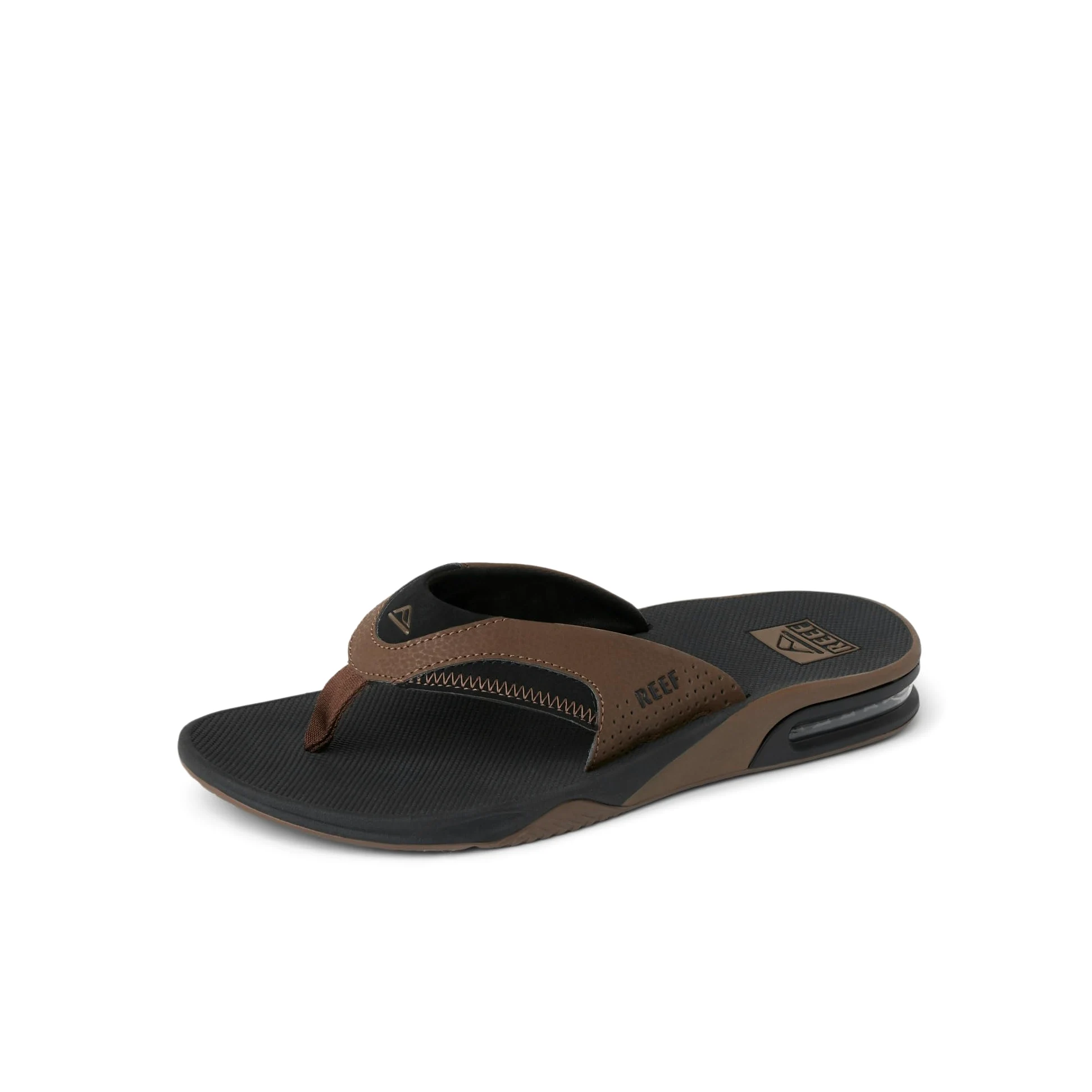 Reef Fanning, Men's Flip Flop, Black and Tan, 14 UK
