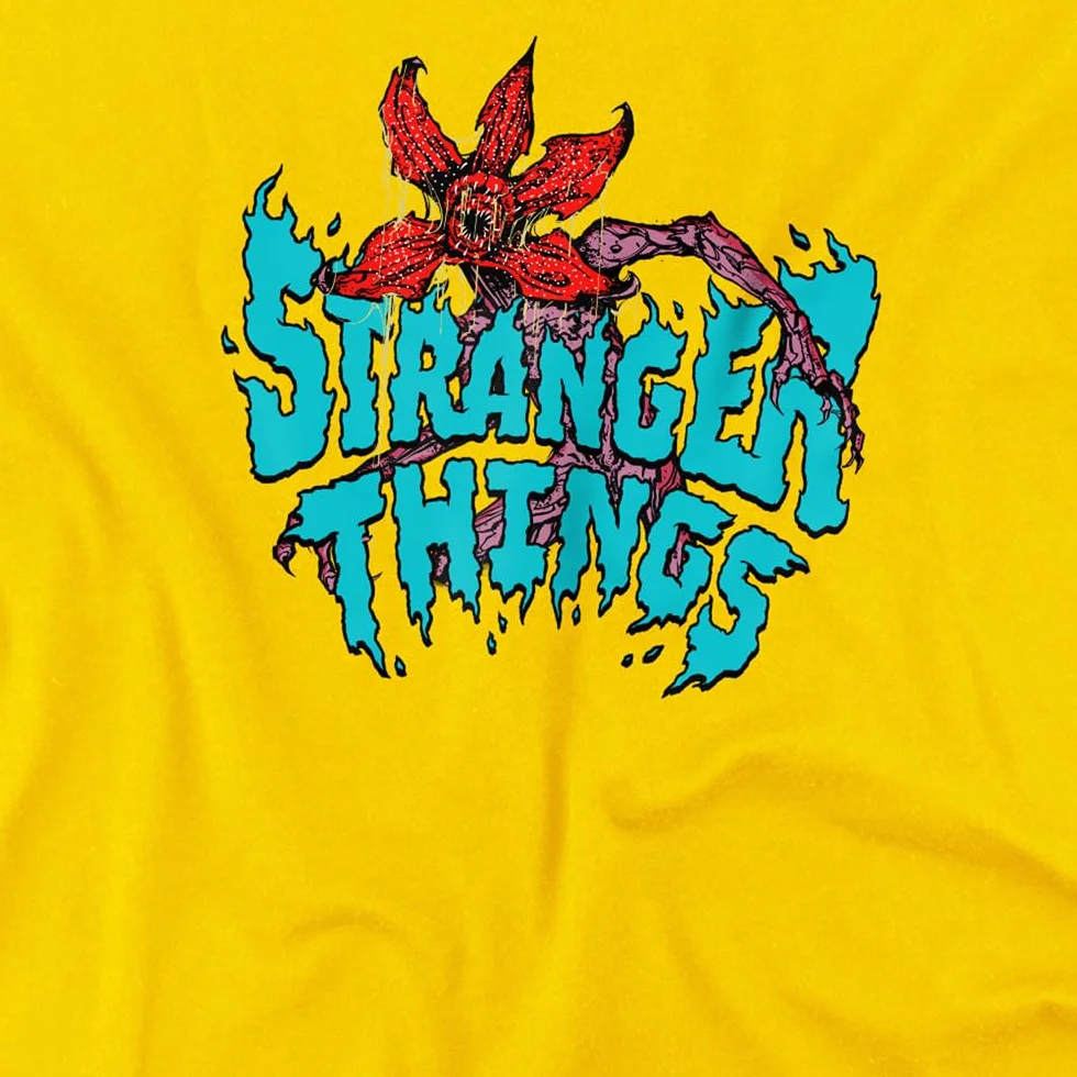 Stranger Things Demogorgon Sketch Kids T-Shirt Yellow 9-11