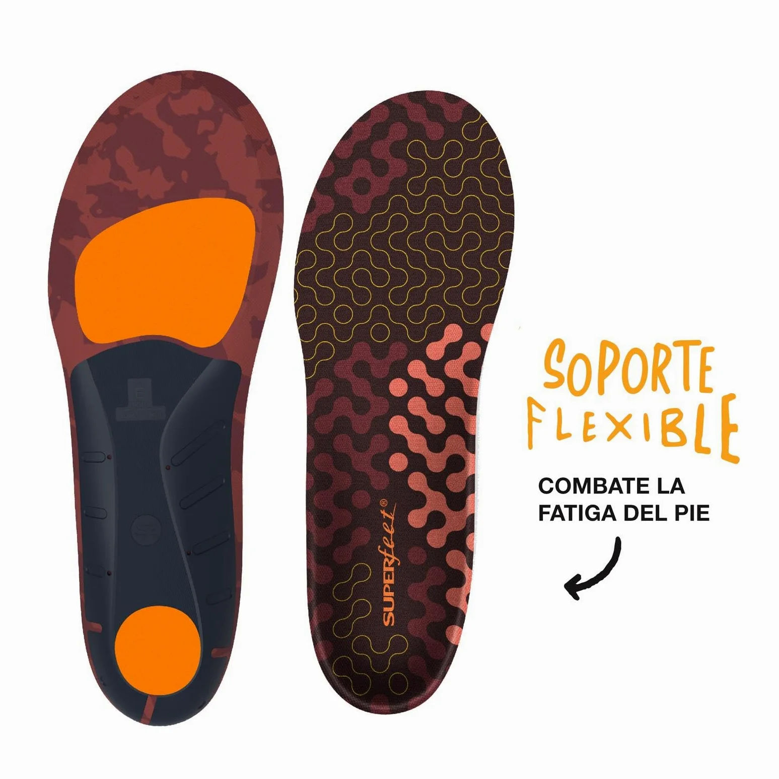 Superfeet Active Cushion Arco Bajo, Plantillas Recortables, EU 42-44 | Plantillas Recortables, Soporte para Arcos Bajos, Tecnología Adaptive Comfort, Materiales 100% Reciclados