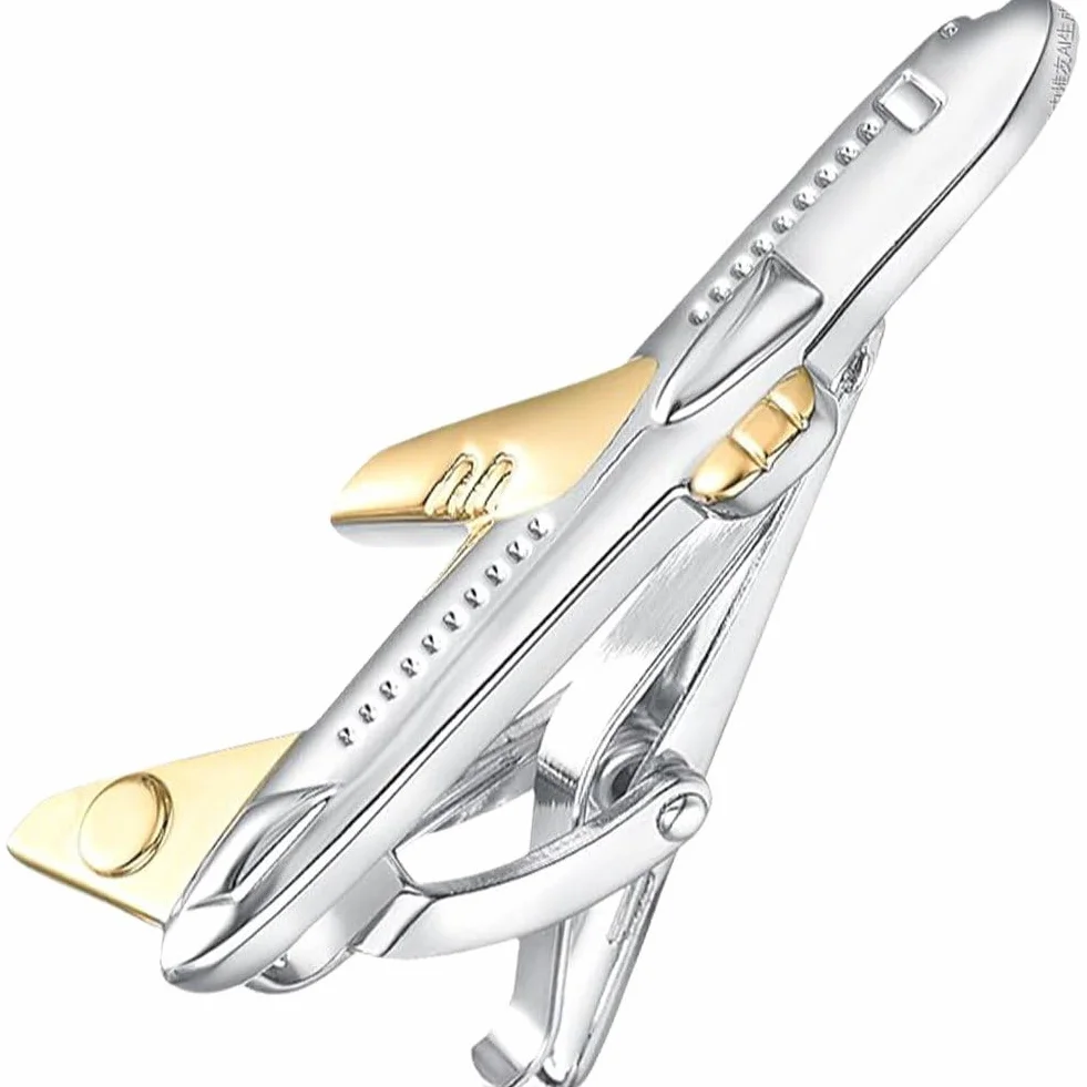 Pinza De Corbata para Hombre, Pinza De Corbata De Avión, Novedosa, Pinza De Corbata De Avión, Regalo para Aniversario De Boda, Negocios