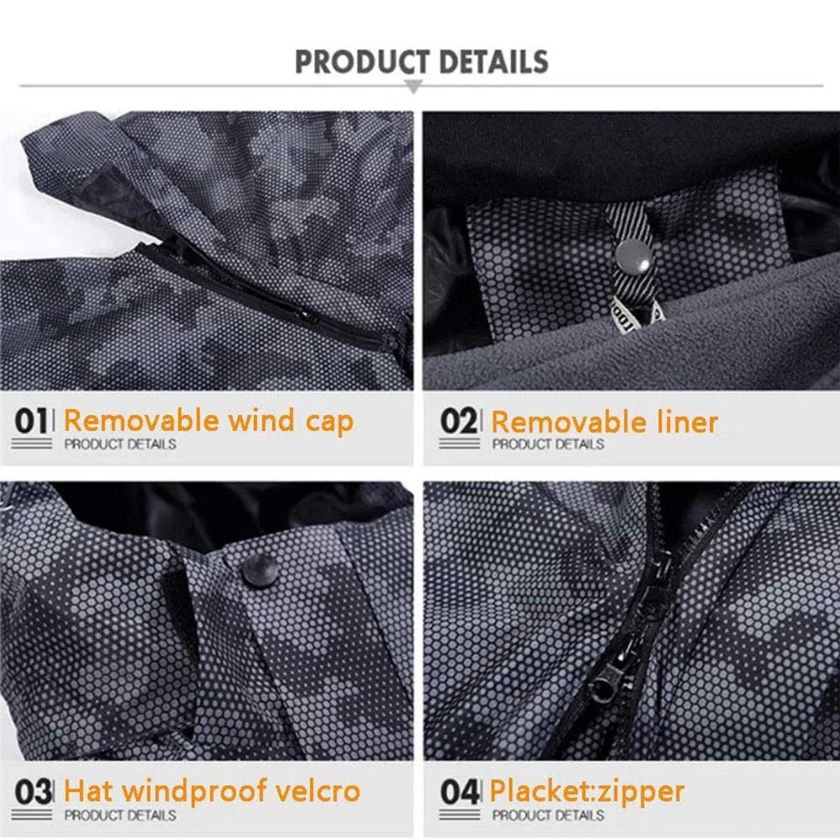 MU Chaqueta de Invierno para Hombre Chaquetas de Esquí Impermeable Chaquetas de Snowboard Fleecas Cálidas Abrigos de Pesca de Montaña Térmica con Capucha Desmontable/Black/Xxl