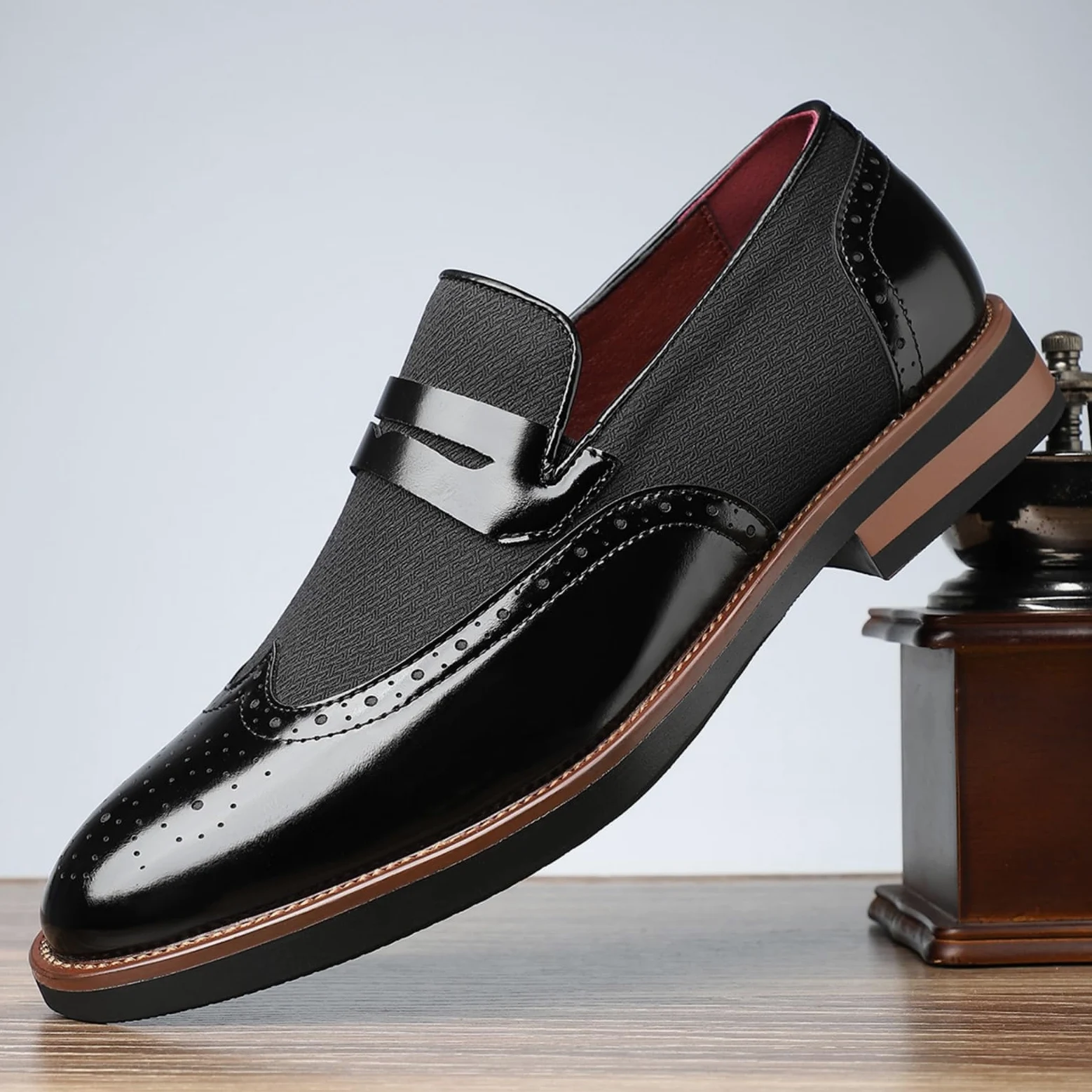 Hixingo Zapatos de Vestir Hombre Piel | Zapatos Elegantes de Traje para máxima comodidad durante todo el día. para oficina, negocios, bodas y eventos