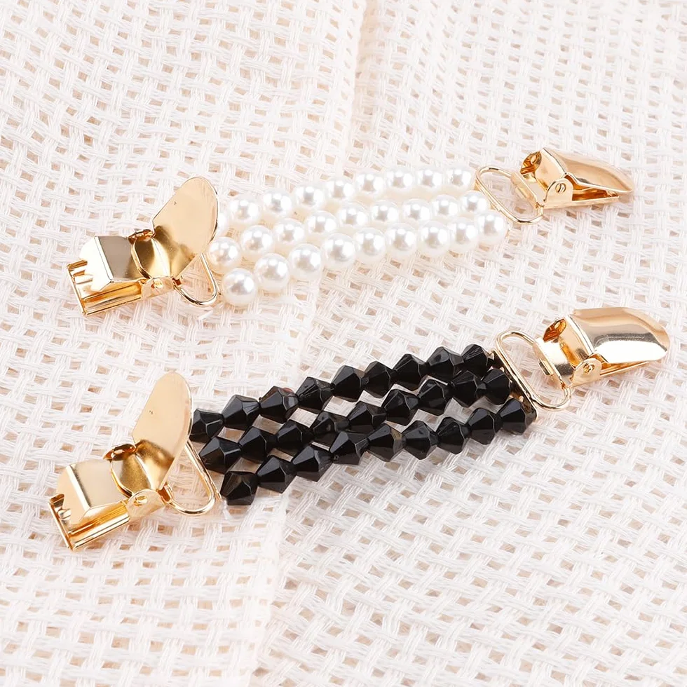 Clips de vestir, 2 clips de cincha, clips de camisa, clips de chal para mujer, clip de cintura para ropa