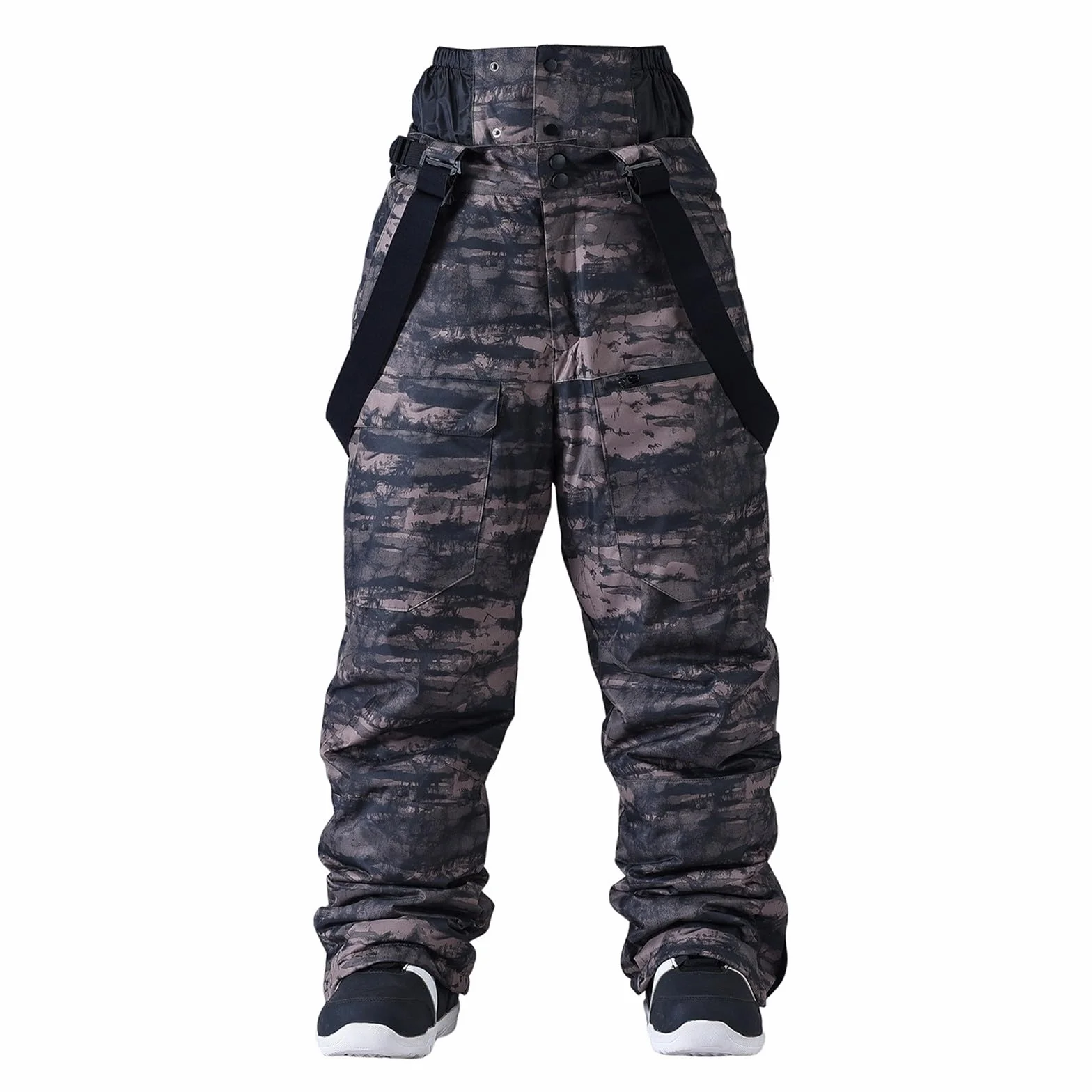 Pantalones de esquí impermeables hombre camuflaje snowboard doble espesor alpin montaña calientes invierno