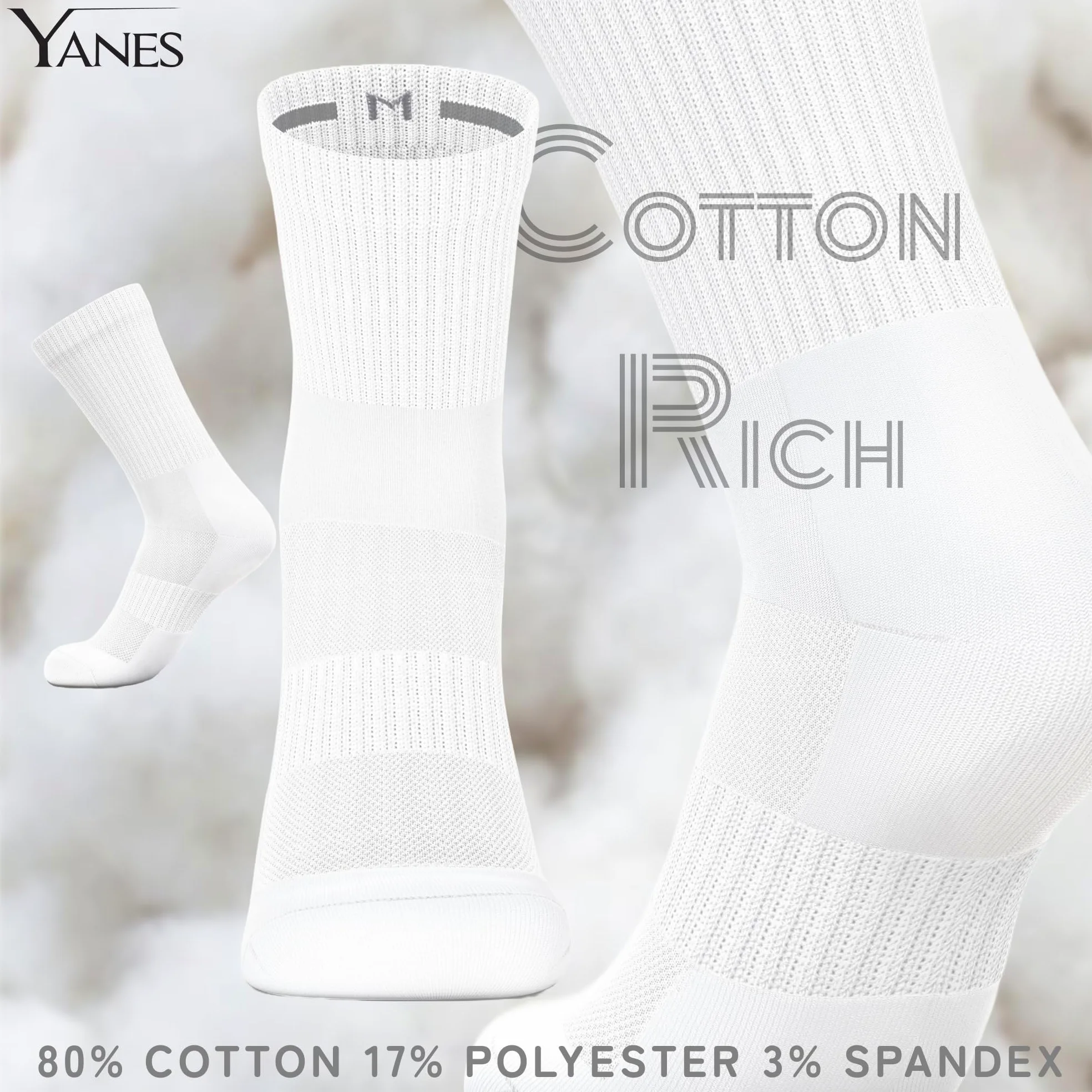 YANES Calcetines tobilleros unisex para correr, senderismo, gimnasio y deportes, calcetines para hombres y mujeres, paquete de 6
