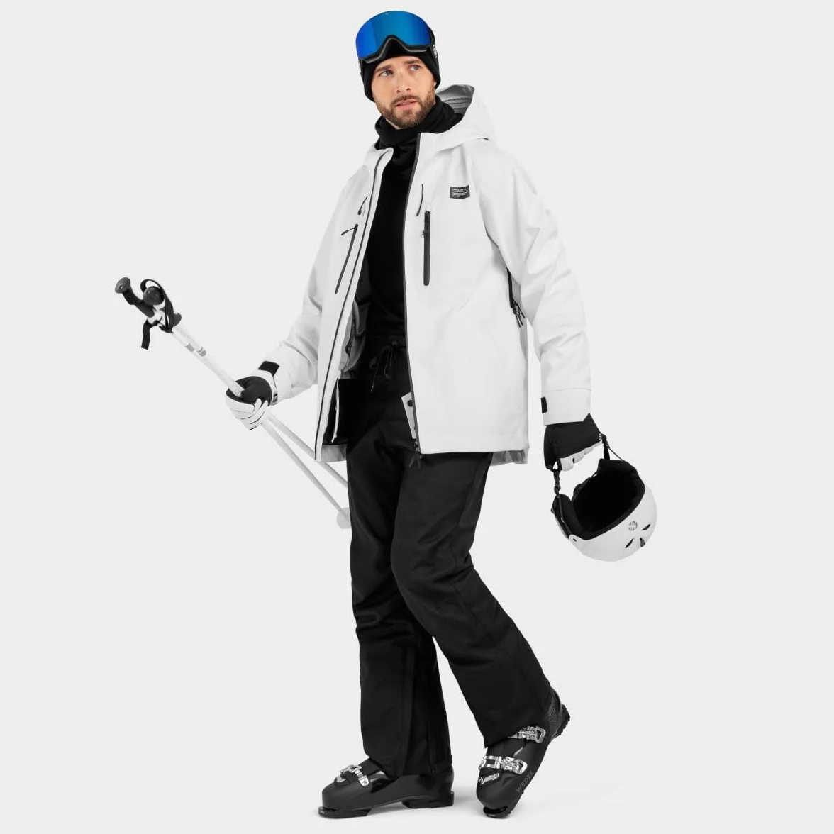 SIROKO Pantalón de Nieve Hardshell esquí y Nieve P2 Peyto Negro