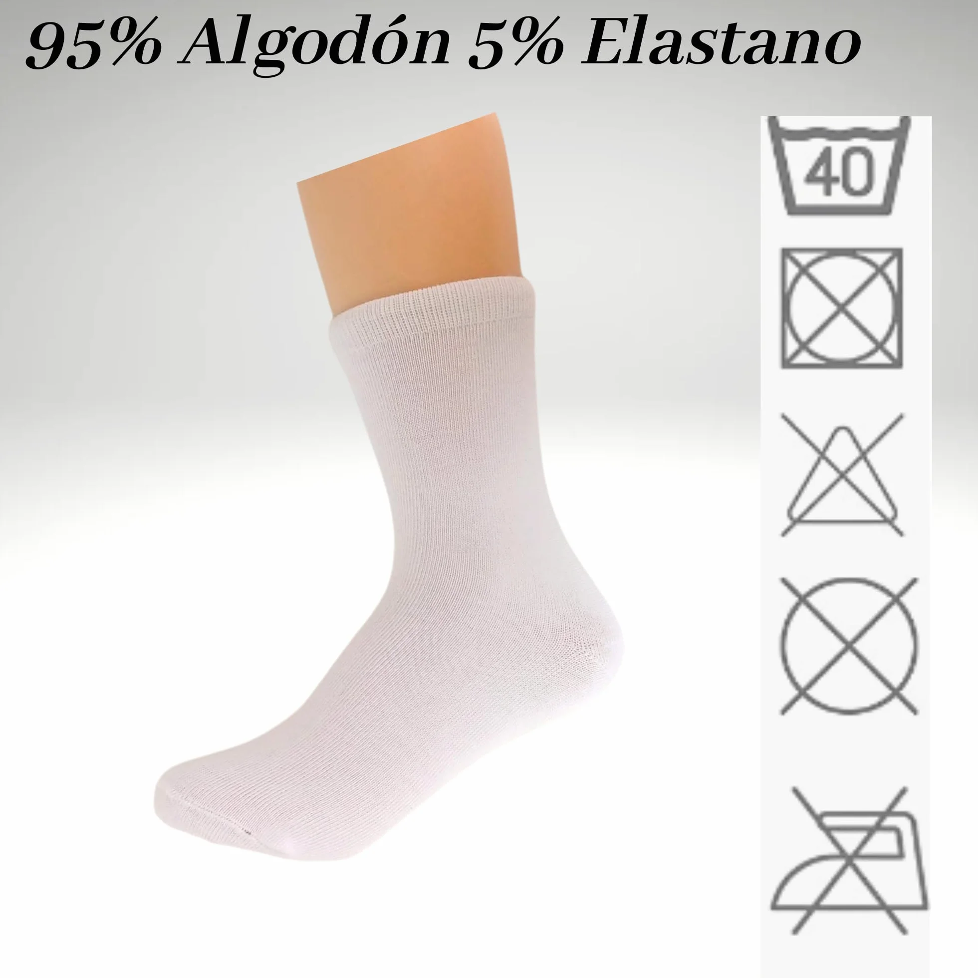 (6 pares) calceltines escolares para niña-niño blancos de algodon uso colegio, deportes, casual unisex, calcetin para uniforme escolar semialtos, medias (FR/ES, Números, 11, Regular, BLANCO 25-28)