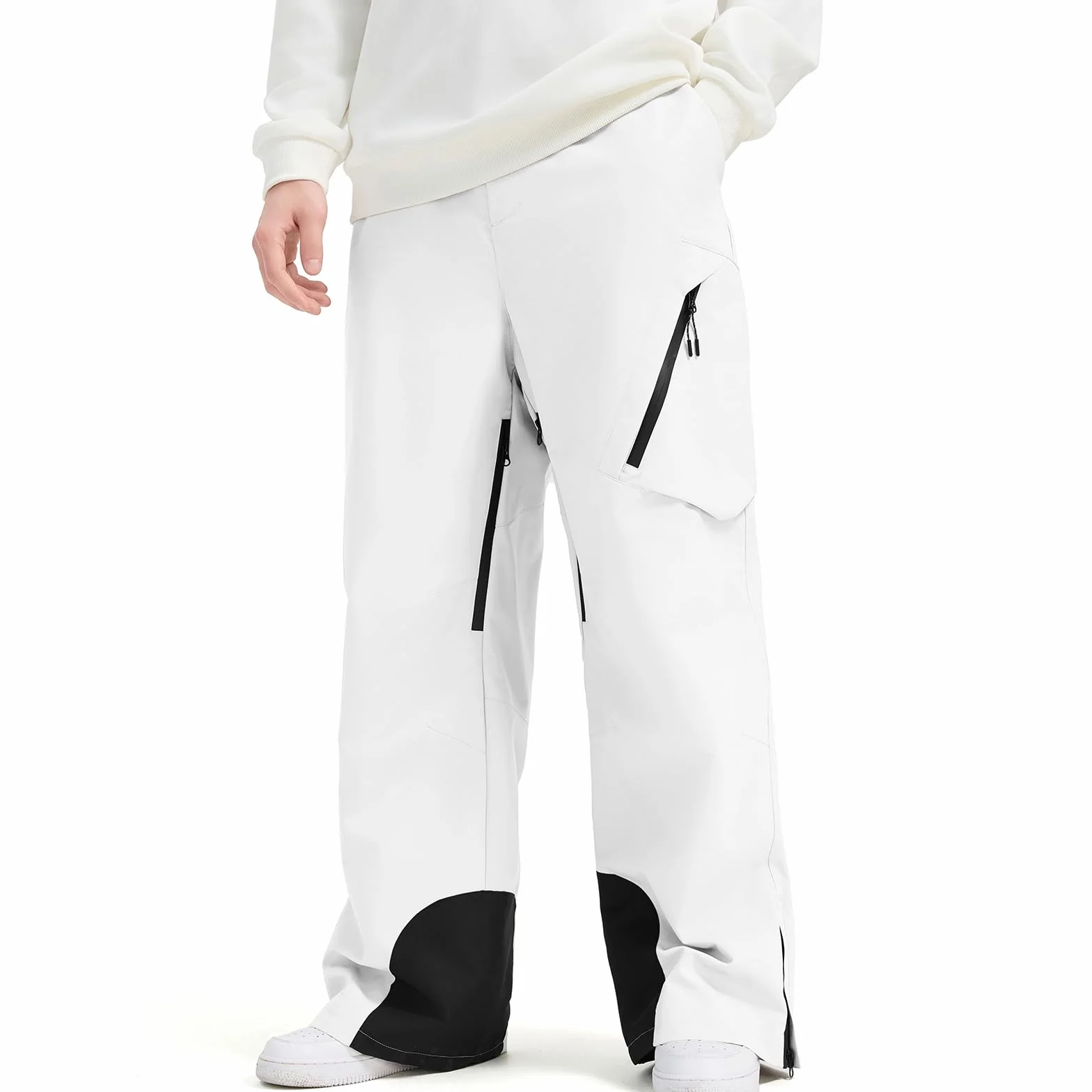 Pantalones de nieve para hombre HOUZONIY impermeables con tirantes esquí invierno