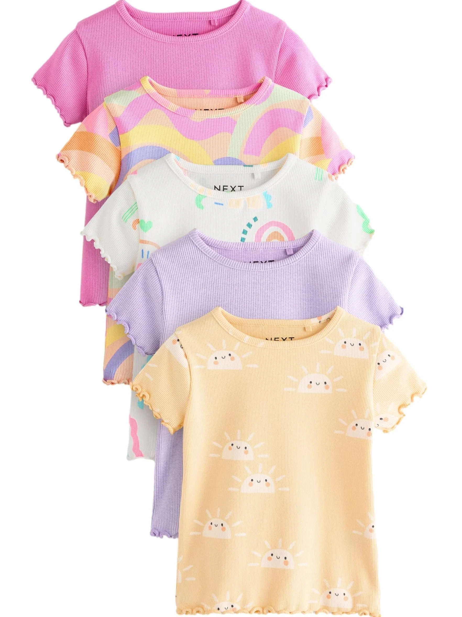 NEXT Niñas Pack de 5 Camisetas de Manga Corta