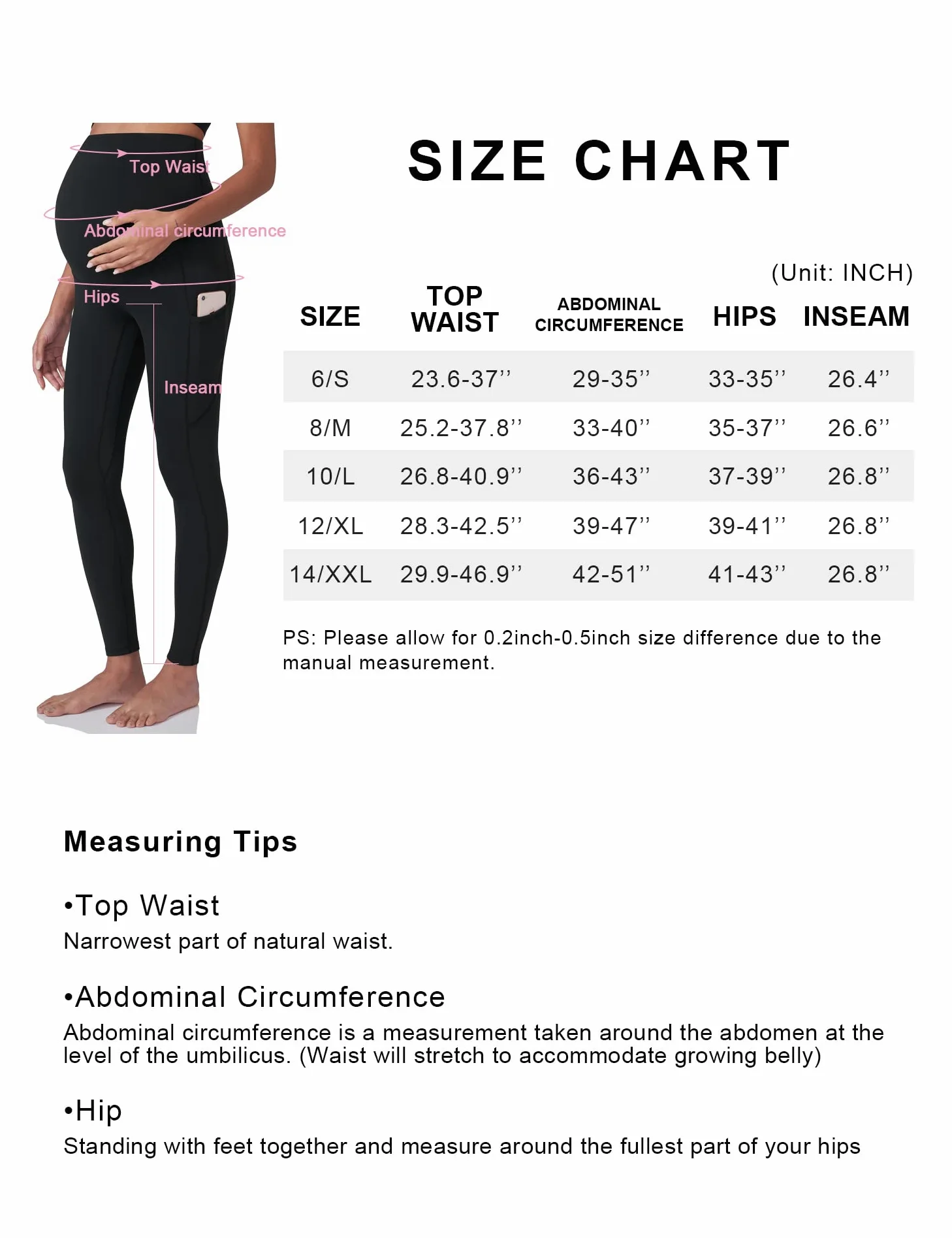POSHDIVAH - Leggings deportivos de maternidad para mujer con banda sobre el vientre, pantalones de yoga para embarazo con bolsillos, tejido suave para actividad y uso diario