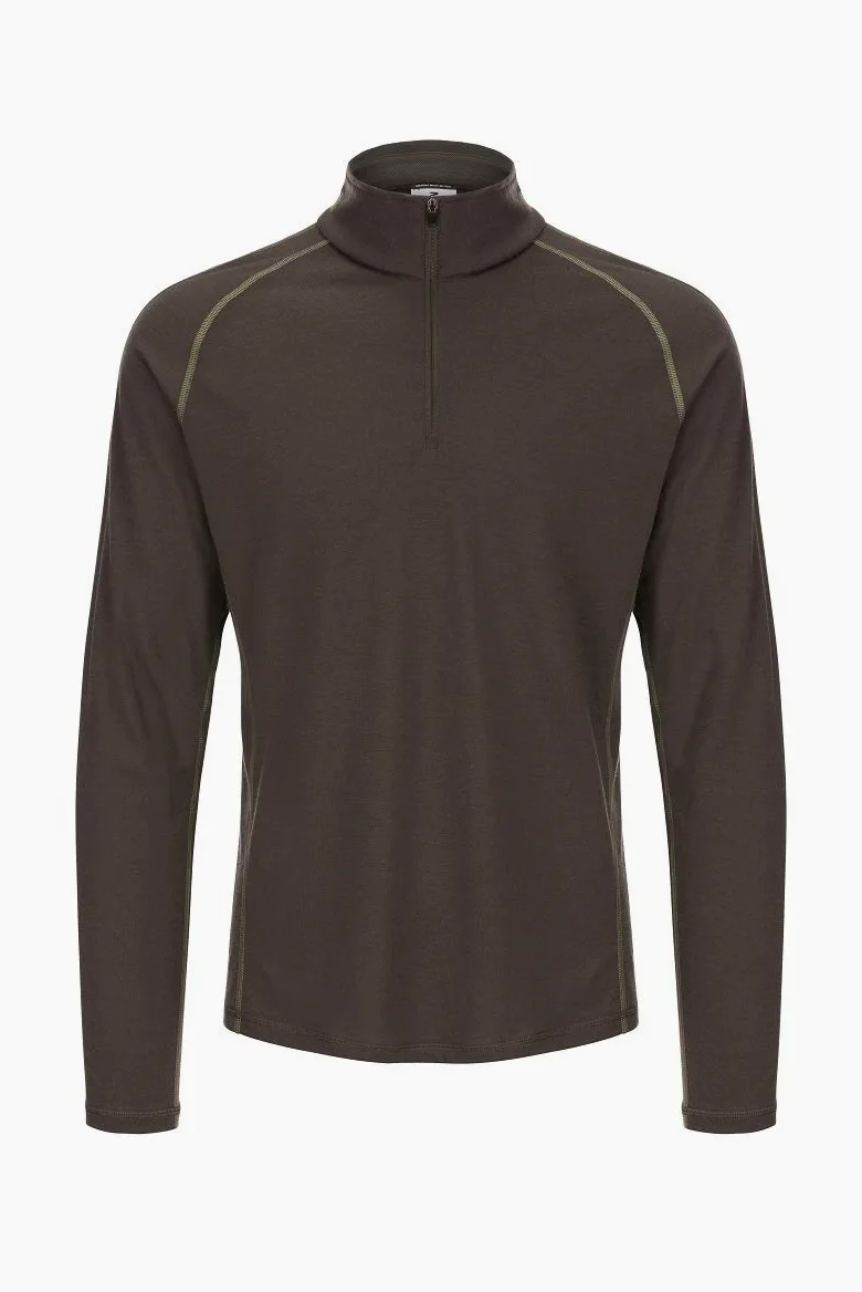 super natural Base 1/4 Zip 175 Camiseta de Manga Larga de Lana Merino. Hombre