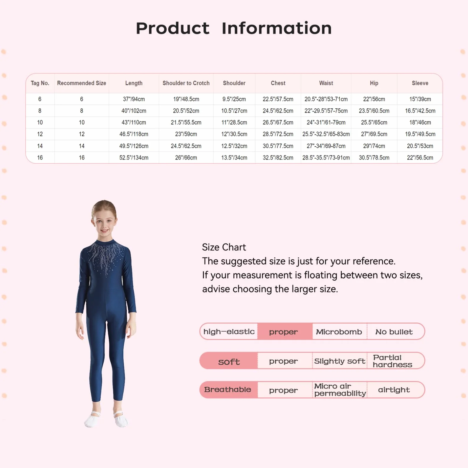 JEATHA Maillot De Gimnasia Niña Maillot Manga Larga Mono Elástico De Gimnasia Rítmica Body Elástico De Danza Clásica Mono De Deportivo