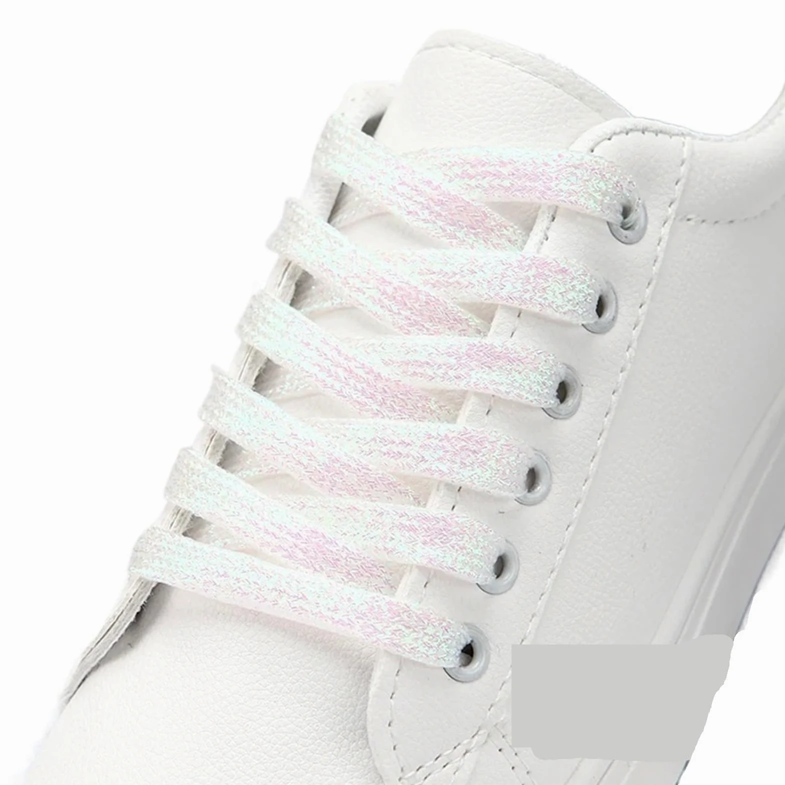 5 pares de cordones brillantes dorados y plateados for zapatillas, botas zapatos Para Zapatos Casuales