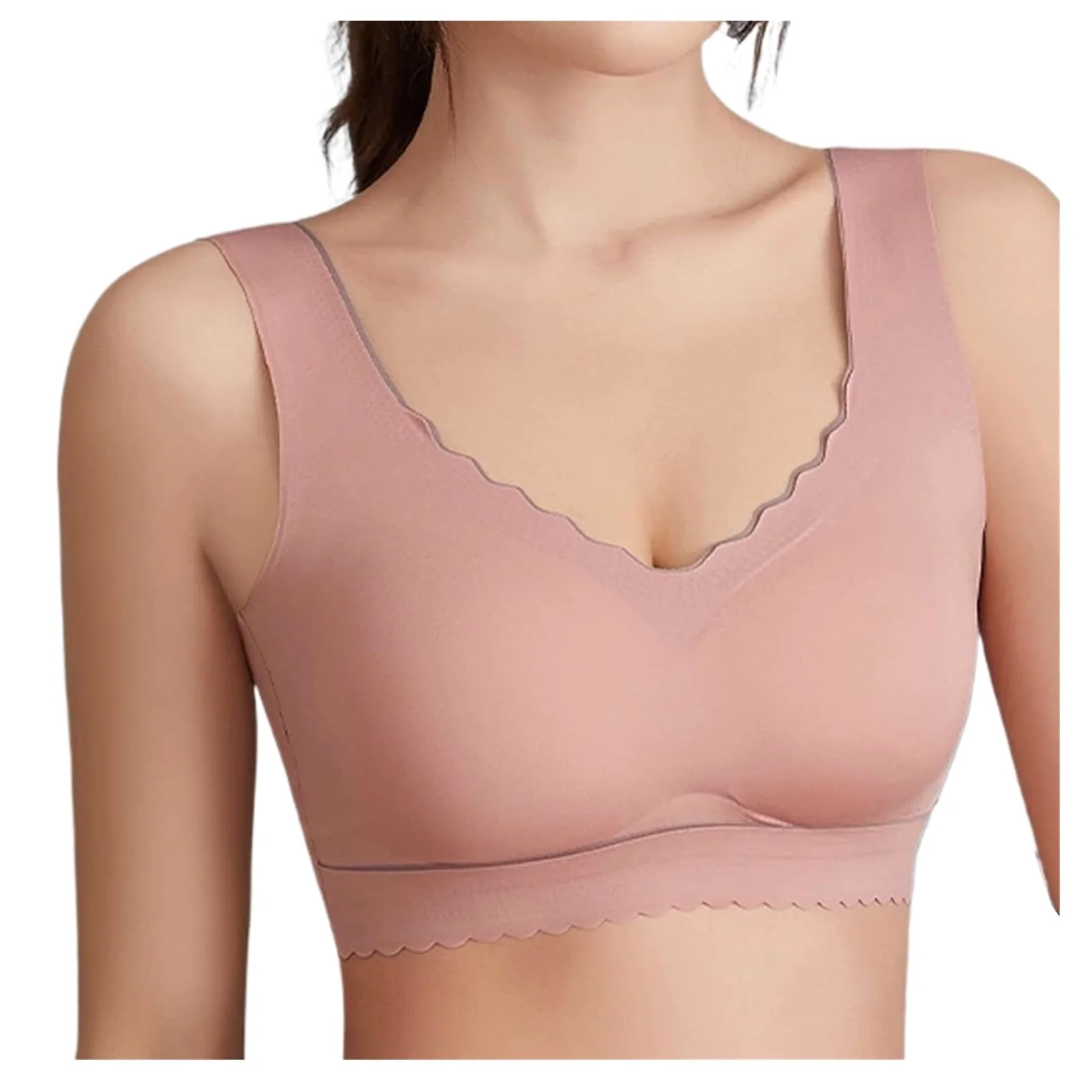 Sujetador Deportivo Suave Sujetador Sin Aros Costuras, Deportivo De Bajo Impacto, For Dormir For Yoga con Correa Deportiva para Yoga Entrenamiento