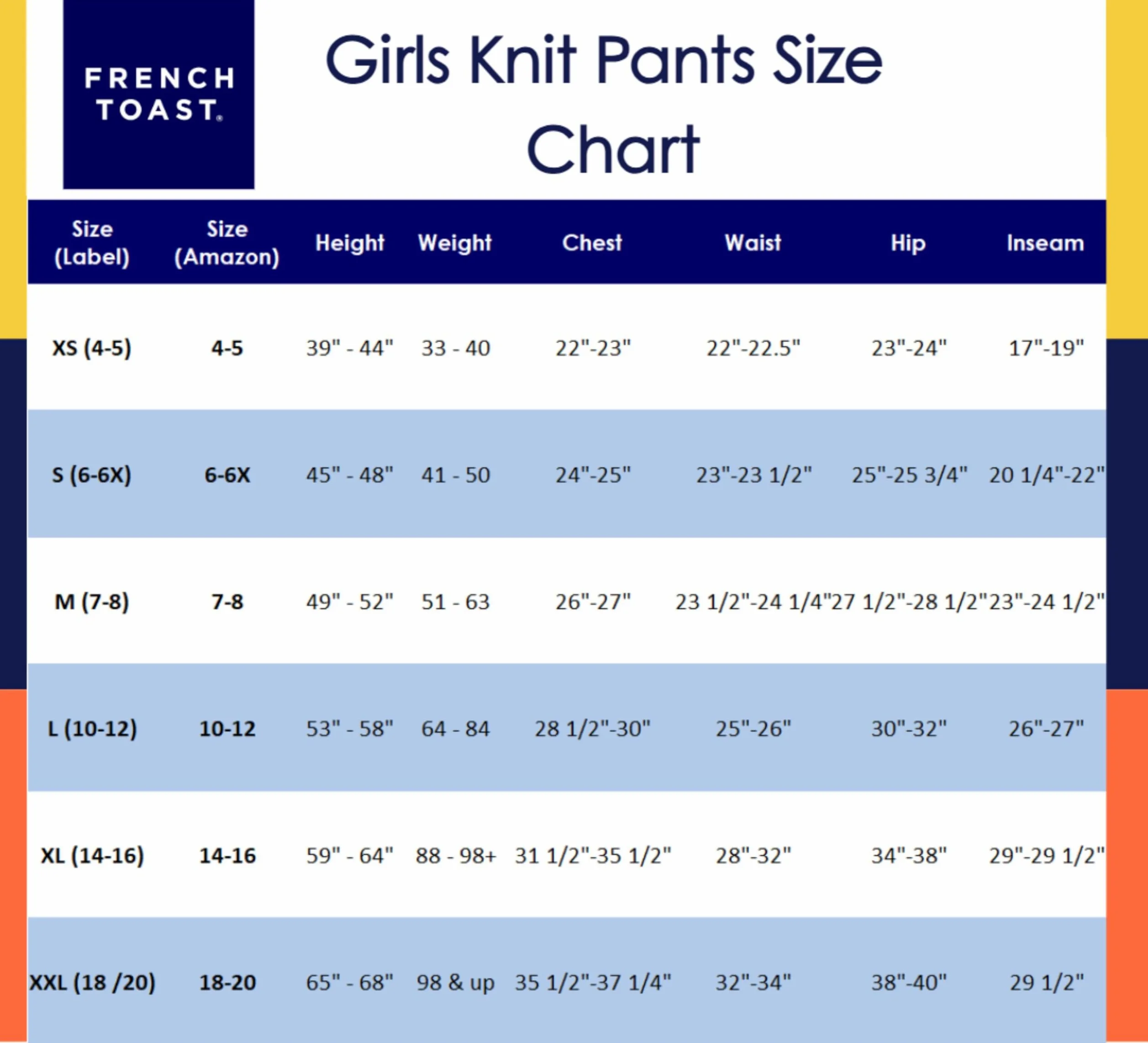 French Toast Basic Solid Leggings Niñas