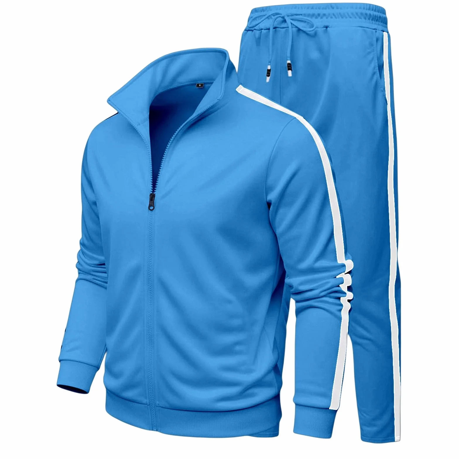 Conjunto genérico para hombre de 2 piezas de algodón, traje de deporte, pantalón casual, cómodo, elástico, entrenamiento diario, A84